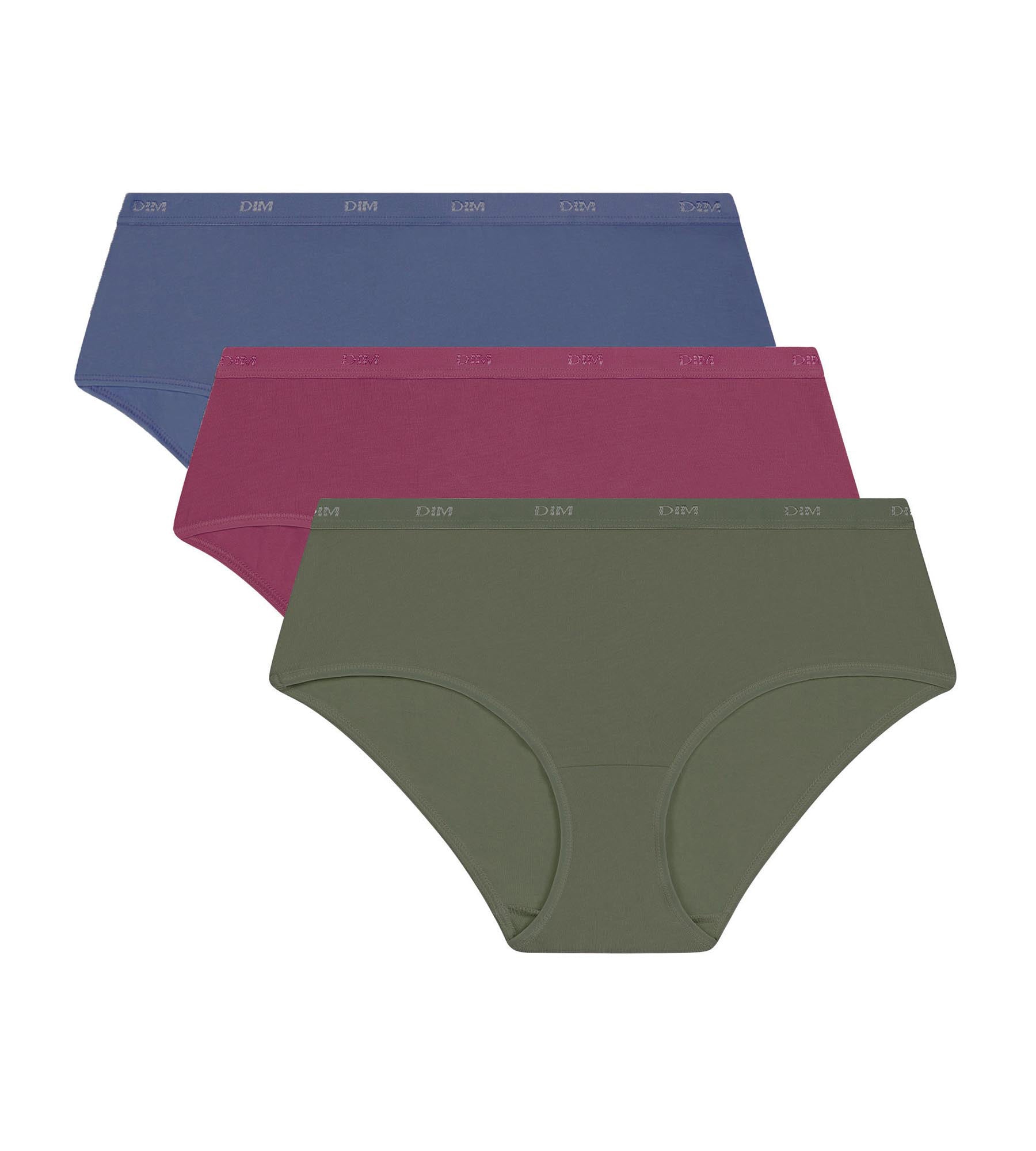 3 Pack Women's Cotton Stretch Underwear with Pockets - Red & Green - Eco-Friendly & Comfortable for Travel, Yoga, and Everyday Wear