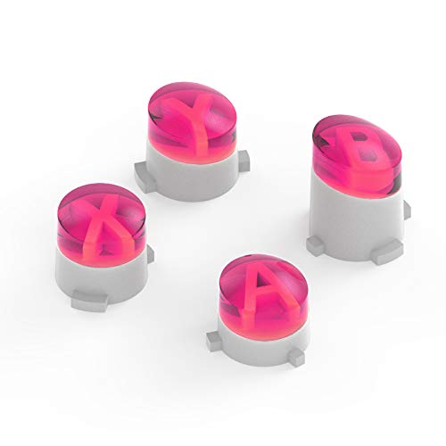 ABXY Bullet Buttons Mod Kit with Levers & Joystick for Xbox One S/Slim/Elite Controller - Clear Pink | Enhanced Gaming Experience for FPS & Competitive Play