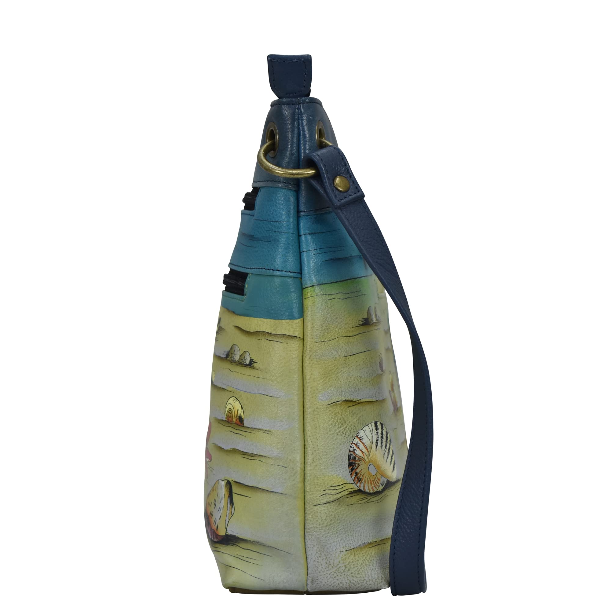 Anuschka Anna Women's Hand-Painted Leather Medium Crossbody Bag - Stylish Shoulder Tote for Work, Travel & Everyday Use