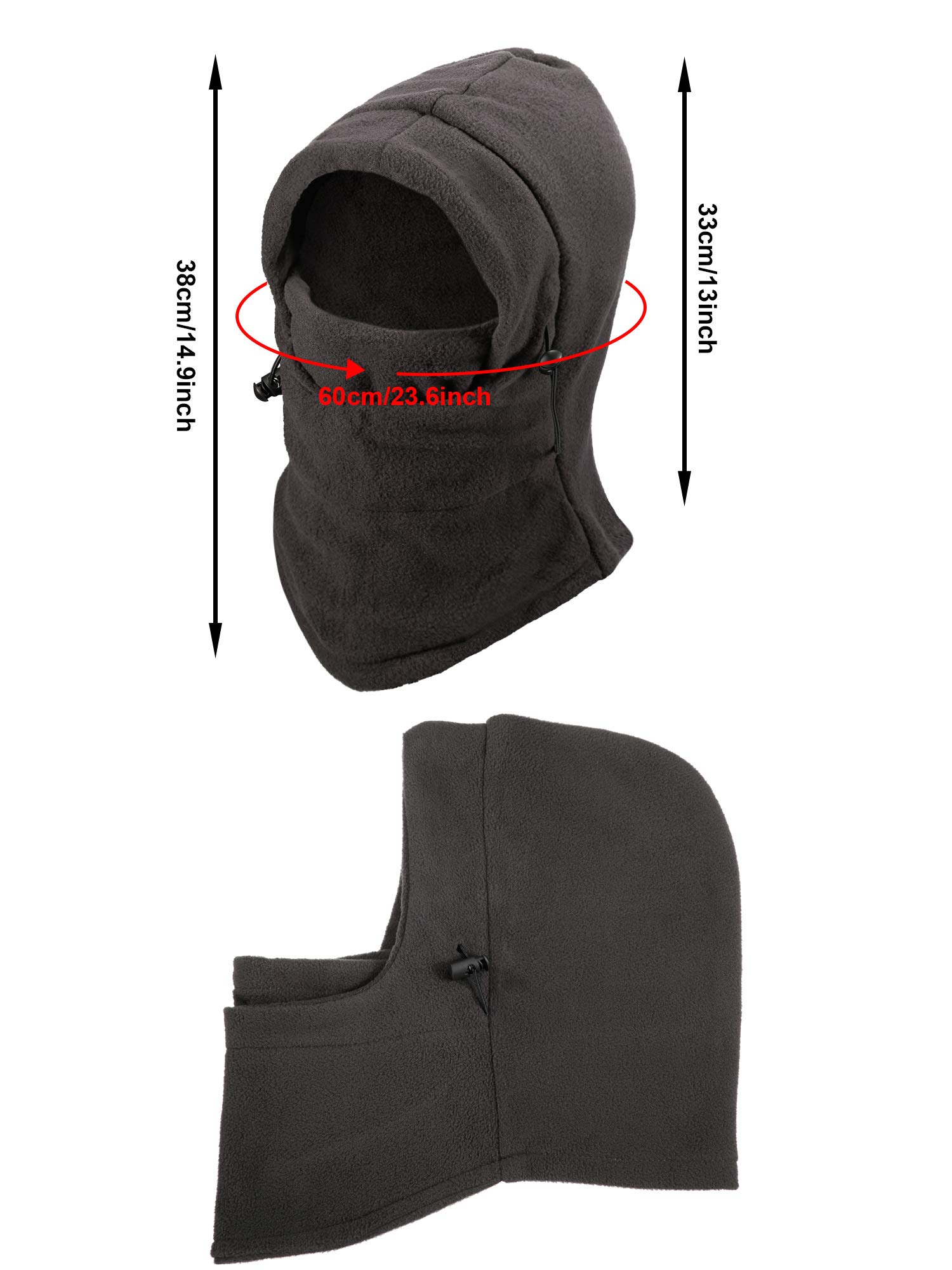 Frienda 4 Pack Balaclava Ski Mask - Windproof Fleece Face Cover for Men & Women - Adjustable Winter Face Mask for Skiing, Snowboarding, Motorcycling & Outdoor Activities
