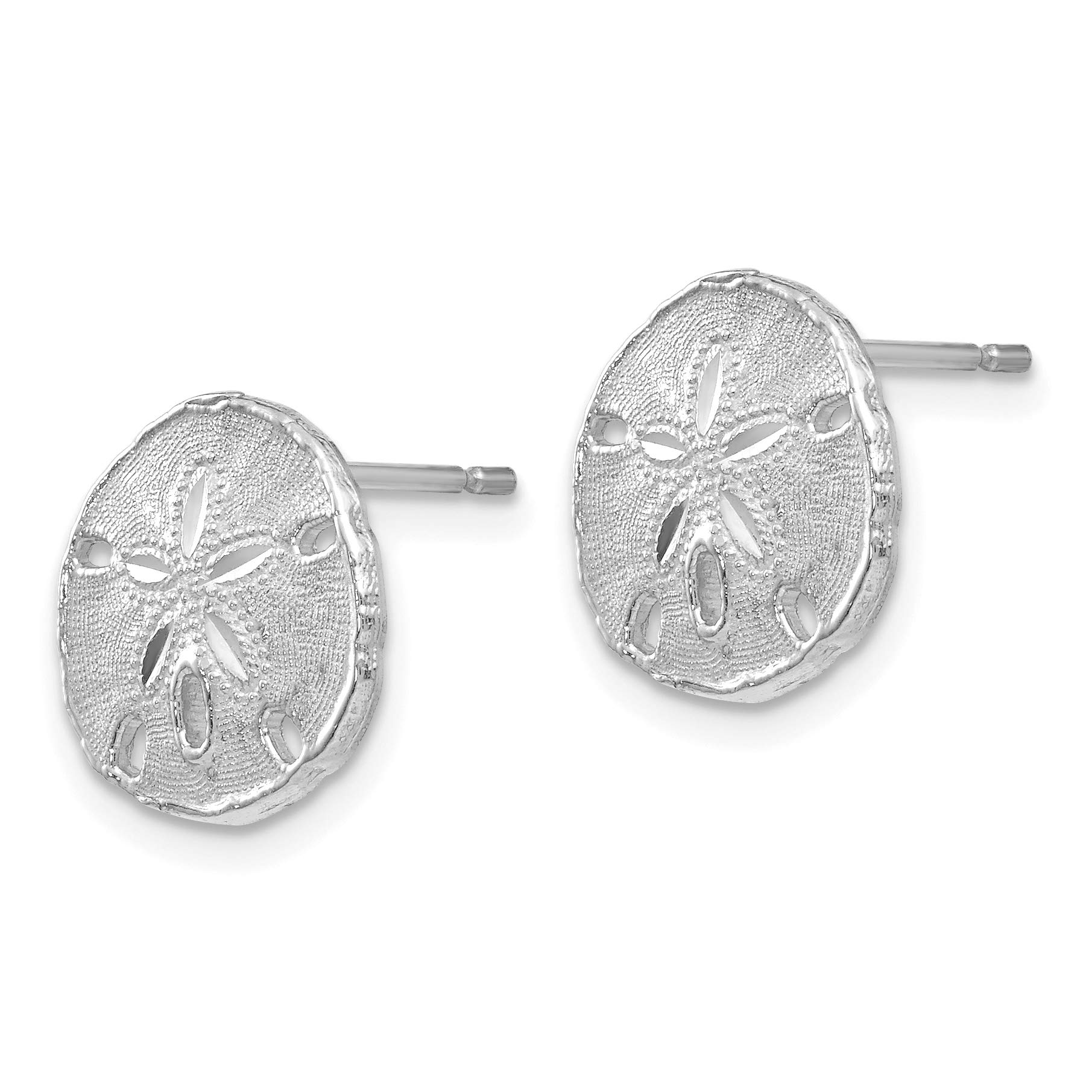 14K Gold Textured Sand Dollar Post Earrings - Handmade Coastal Jewelry for Beach Weddings, Vacation & Boho Fashion