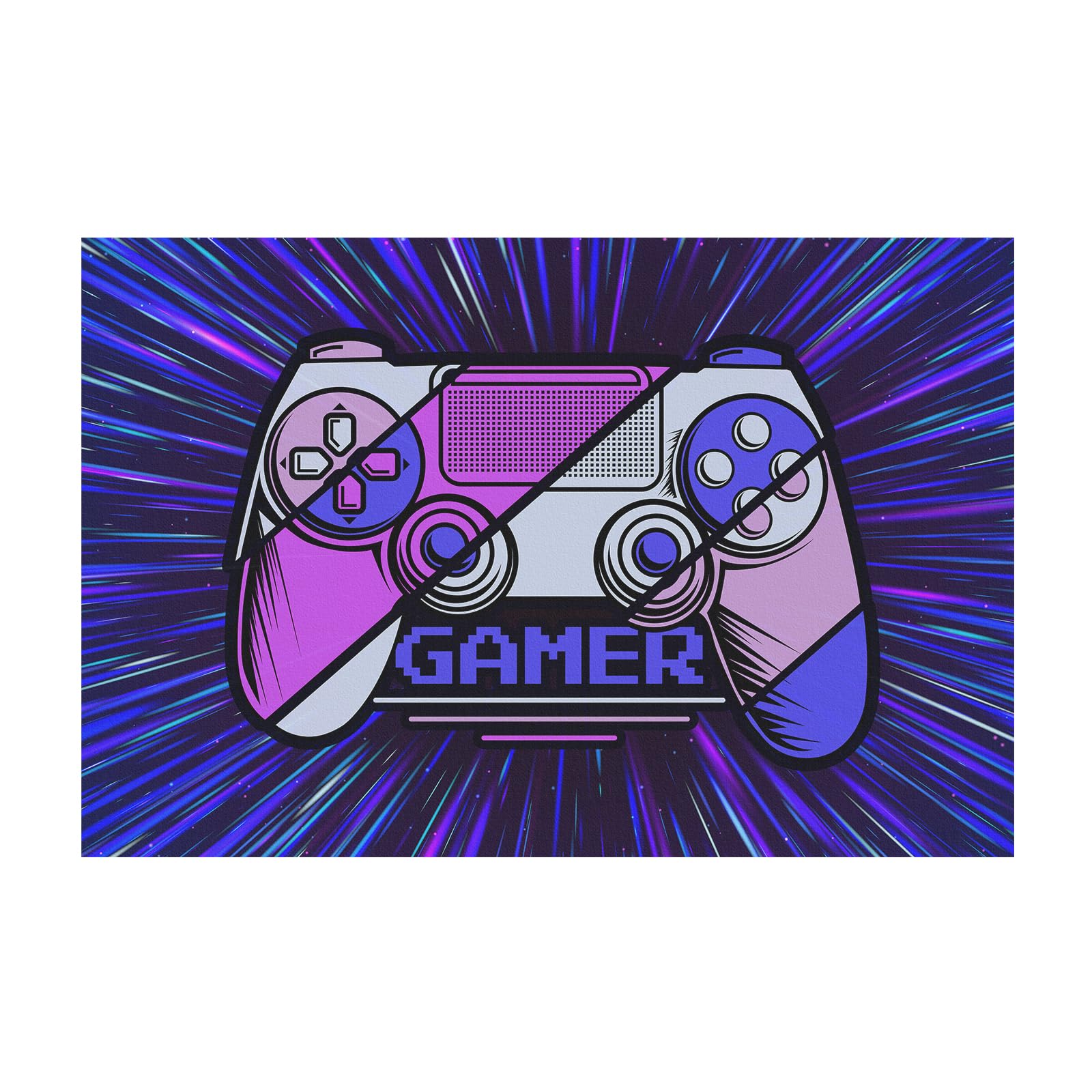 5'x7' Non-Slip Gaming Rug for Boys Room - Soft Gamer Carpet for Bedroom, Living Room & Game Room Decor - Perfect for Esports Setup, Streaming Background and Teen Gamer Gifts