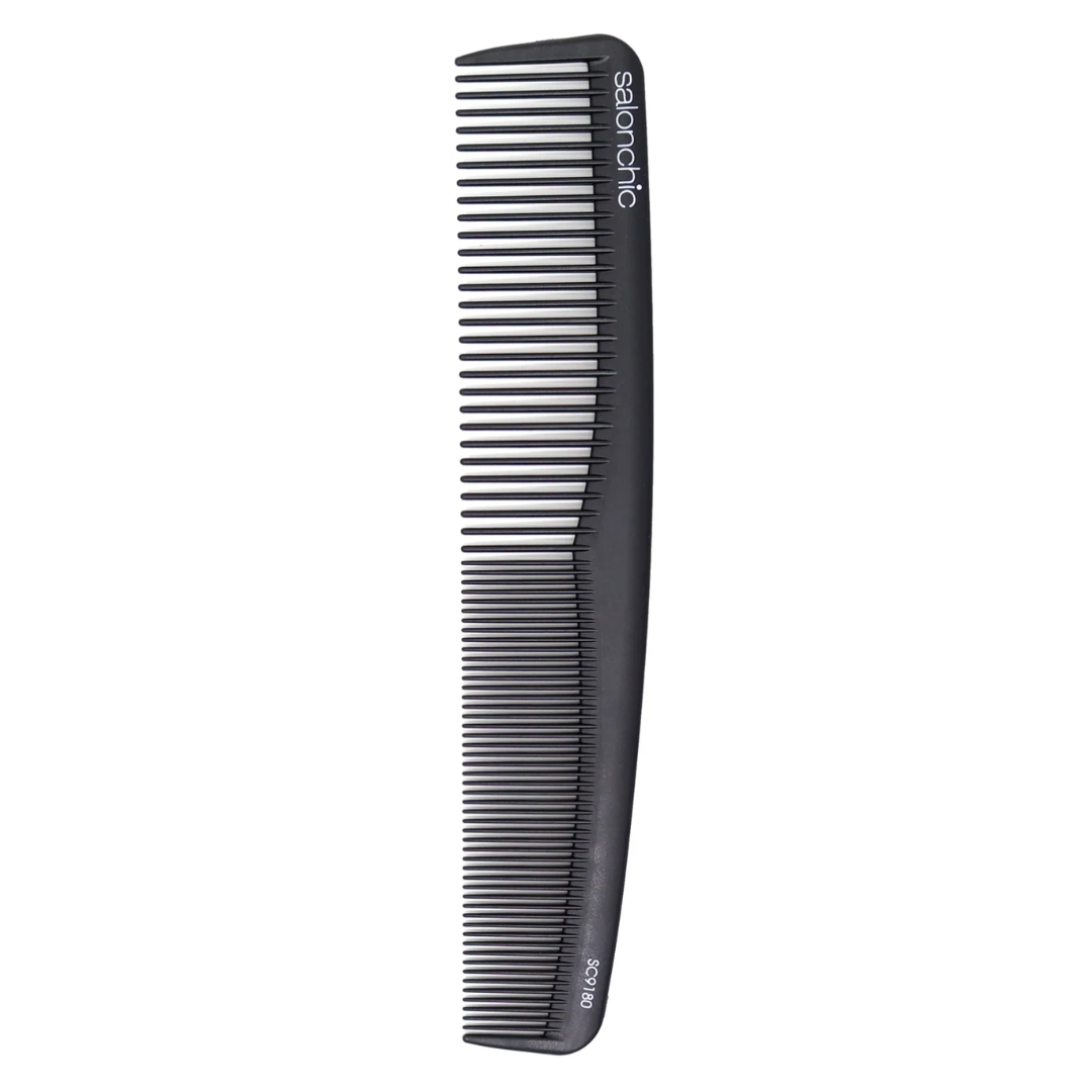 SalonChic Professional Carbon Combs - Heat Resistant Pintail Styling Combs (2-Pack) for Hairdressing, Styling & Salon Use