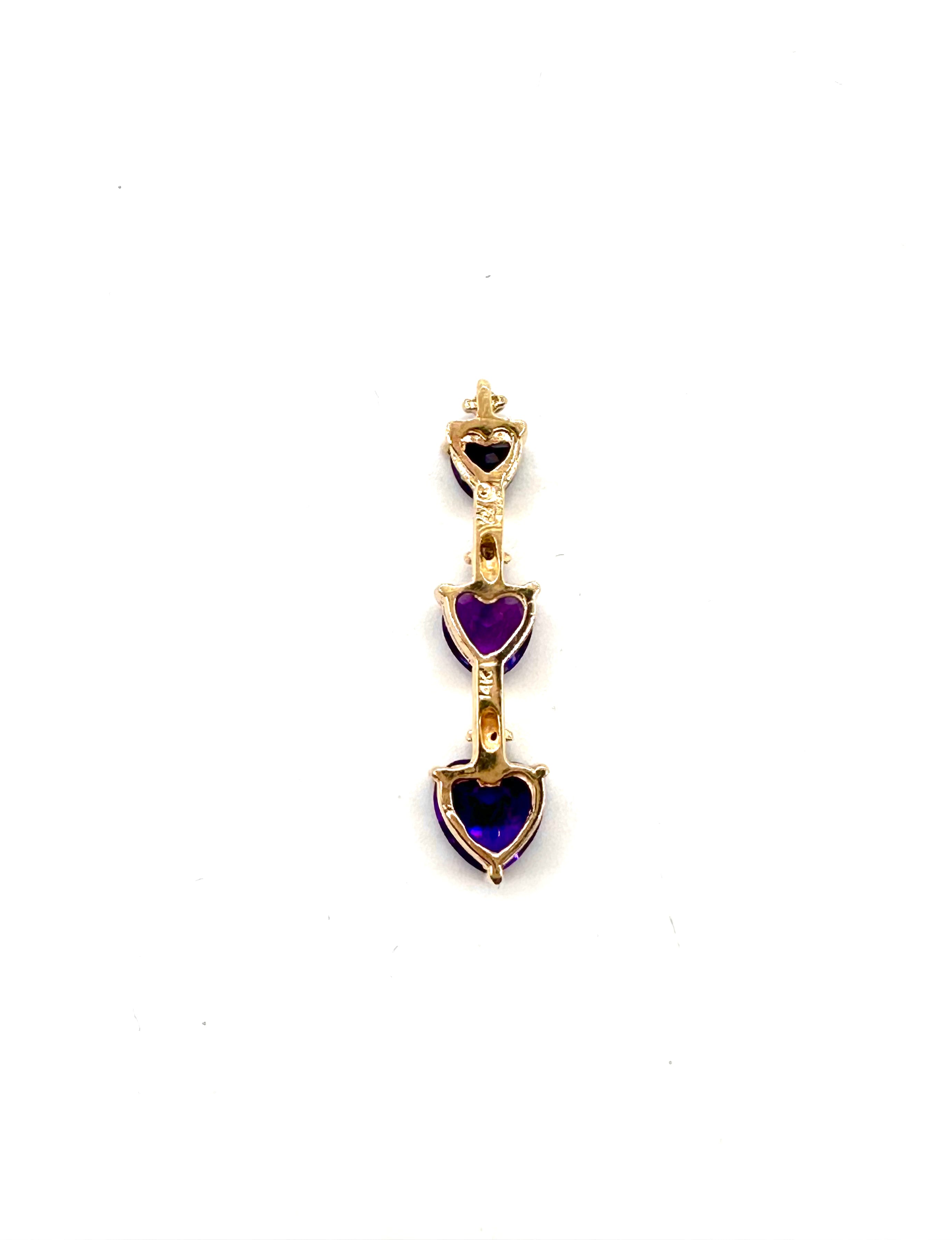 Natural Amethyst Heart Drop Pendant Necklace - Elegant Purple Gemstone Jewelry for Women - Perfect for Valentine's Day Gifts, Anniversary Presents & Spiritual Healing