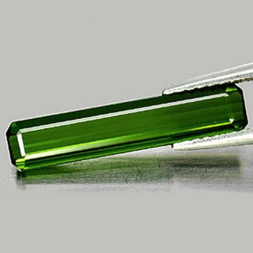 1.94ct Natural African Green Tourmaline Loose Gemstone - VVS Clarity, Eye Clean, 19x4mm Faceted Tourmaline Cut for Jewelry Making, Engagement Rings & Collector's Specimens