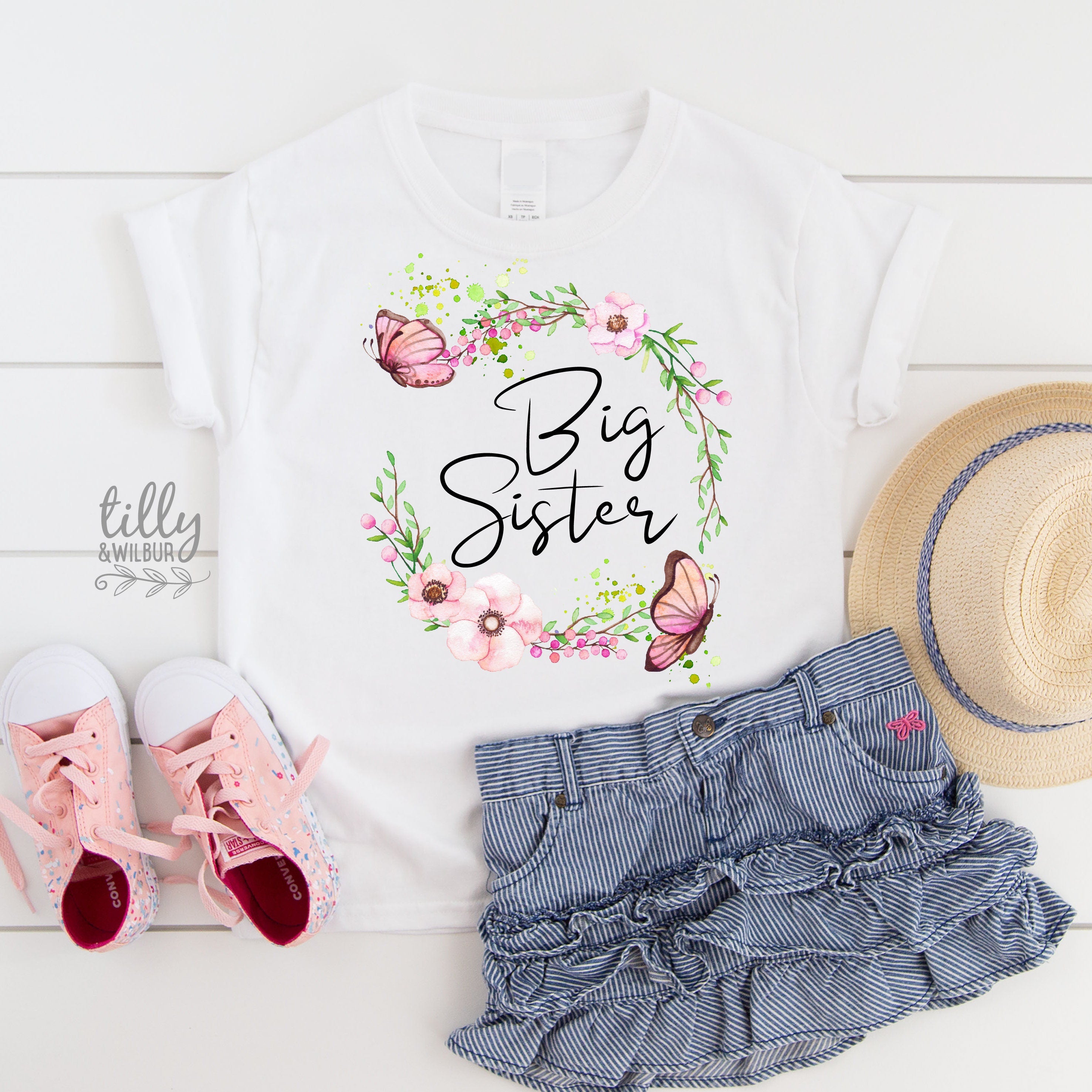 Big Sister T-Shirt - Comfortable & Stylish Sibling Gift for Women & Girls - Perfect for Family Reunions, Birthdays & Sister Bonding Moments
