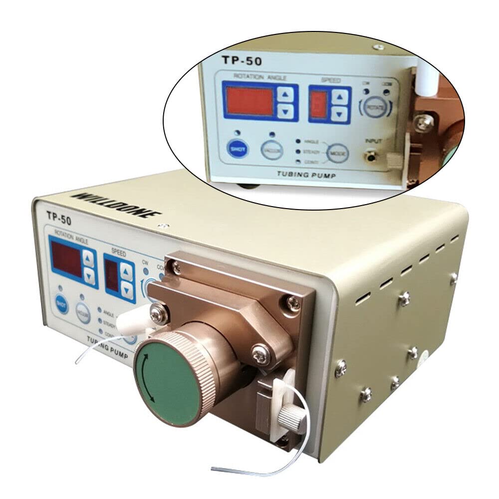 Professional TP-50 Peristaltic Glue Dispenser Machine with Teflon Tube - Anaerobic Glue Applicator, 110V (US Stock) - Ideal for Precision Bonding in Electronics, Crafts, and Industrial Assembly