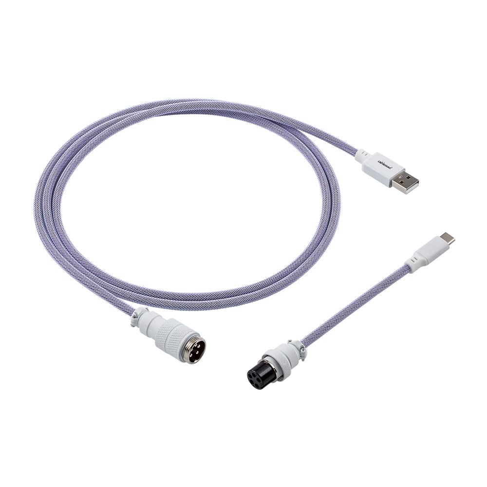 CableMod Pro Straight USB A to USB C Keyboard Cable - 150cm Braided Cord for Mechanical Keyboards (Rum Raisin) - Perfect for Gaming, Office & Home Workspaces