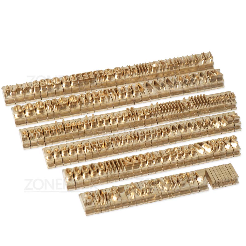 Premium Copper Brass Stamping Molds - 184-Piece Flexible Letter, Number & Symbol Set (F Font) for CNC Engraving & Hot Foil Stamping Machines | Perfect for DIY Crafts, Leather Branding, and Metal Engraving Projects