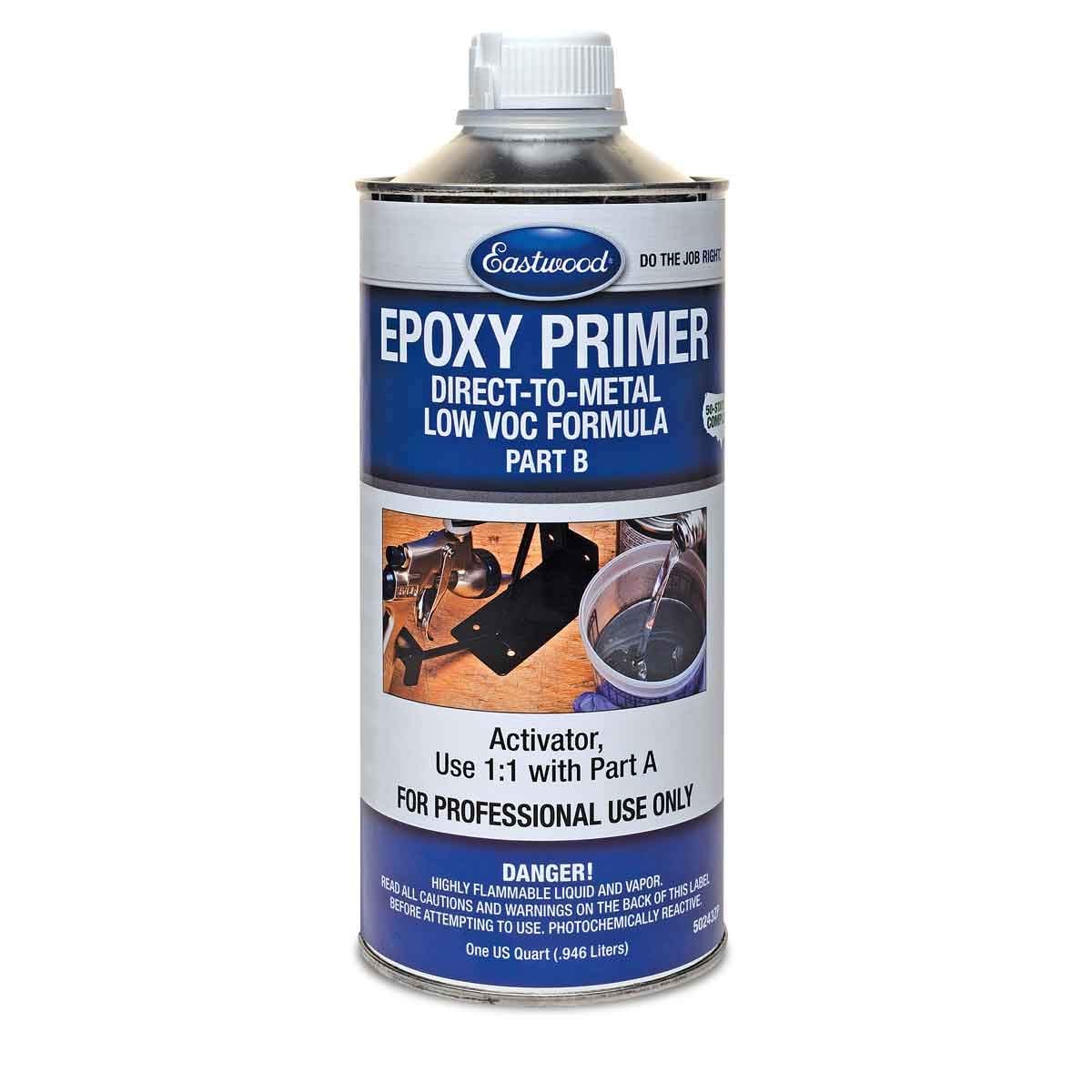 Eastwood Epoxy Primer Sealer Activator Quart 1:1 - High-Performance Epoxy Sealant for Steel, Fiberglass, Aluminum & Car Body Filler | Rust Proofing, Anti-Corrosion Underseal for Automotive Restoration | Perfect for Car Repair, DIY Projects & Metal Protection