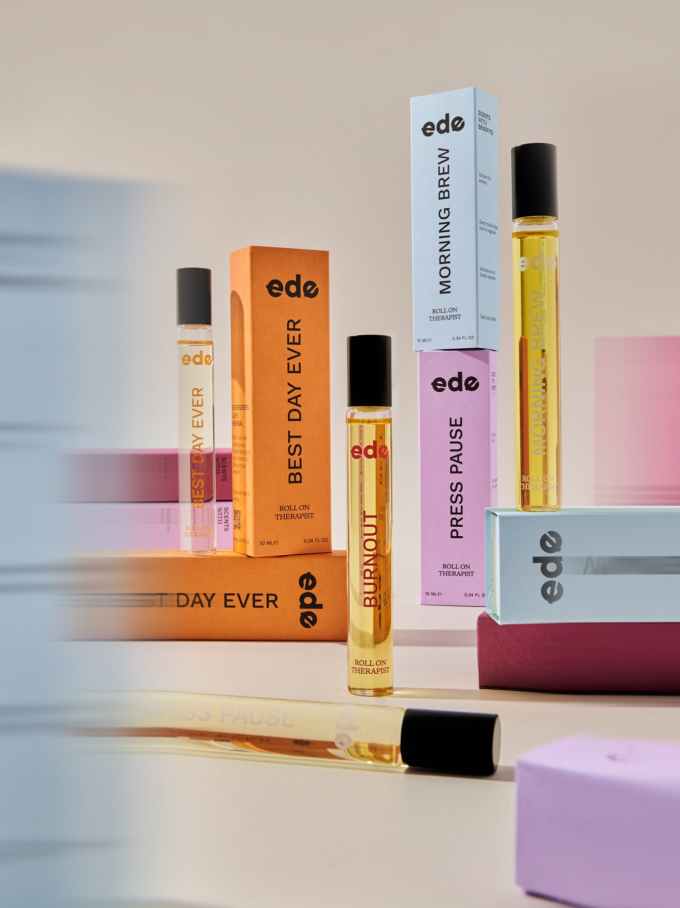 ede Roll On Therapist - Best Day Ever Essential Oil Roller for Stress Relief & Relaxation - Perfect for Aromatherapy, Yoga, and Self-Care