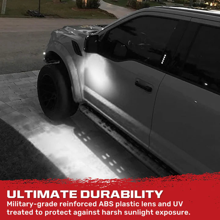 Ford F150 2015-2021 Ultra Bright LED Mirror & Puddle Light Kit - White - Upgrade for Night Driving & Parking Safety