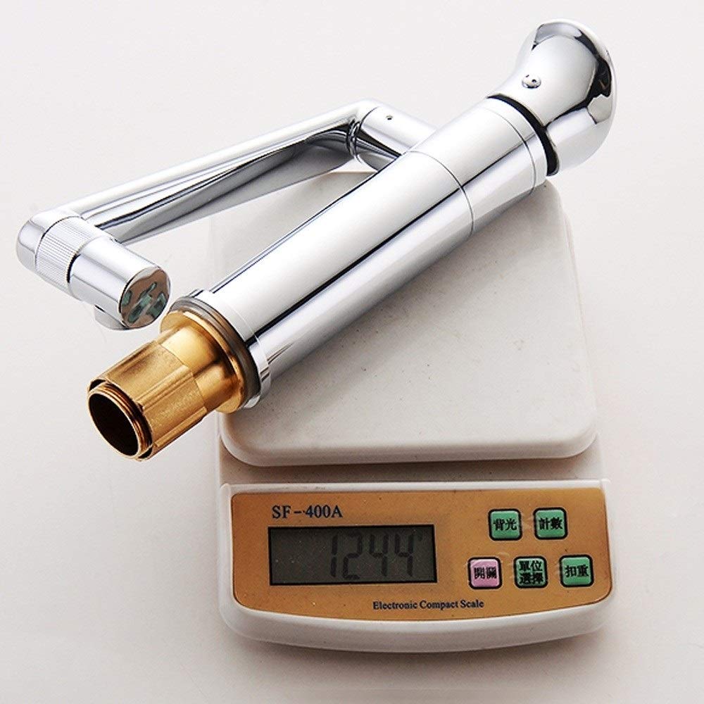 360° Rotatable Modern Waterfall Bathroom Faucet - High Spout Single Hole Copper Mixer Tap for Sink, Basin & Lavatory - Hot & Cold Water Control - Perfect for Kitchen, Bathroom & Powder Room Renovations