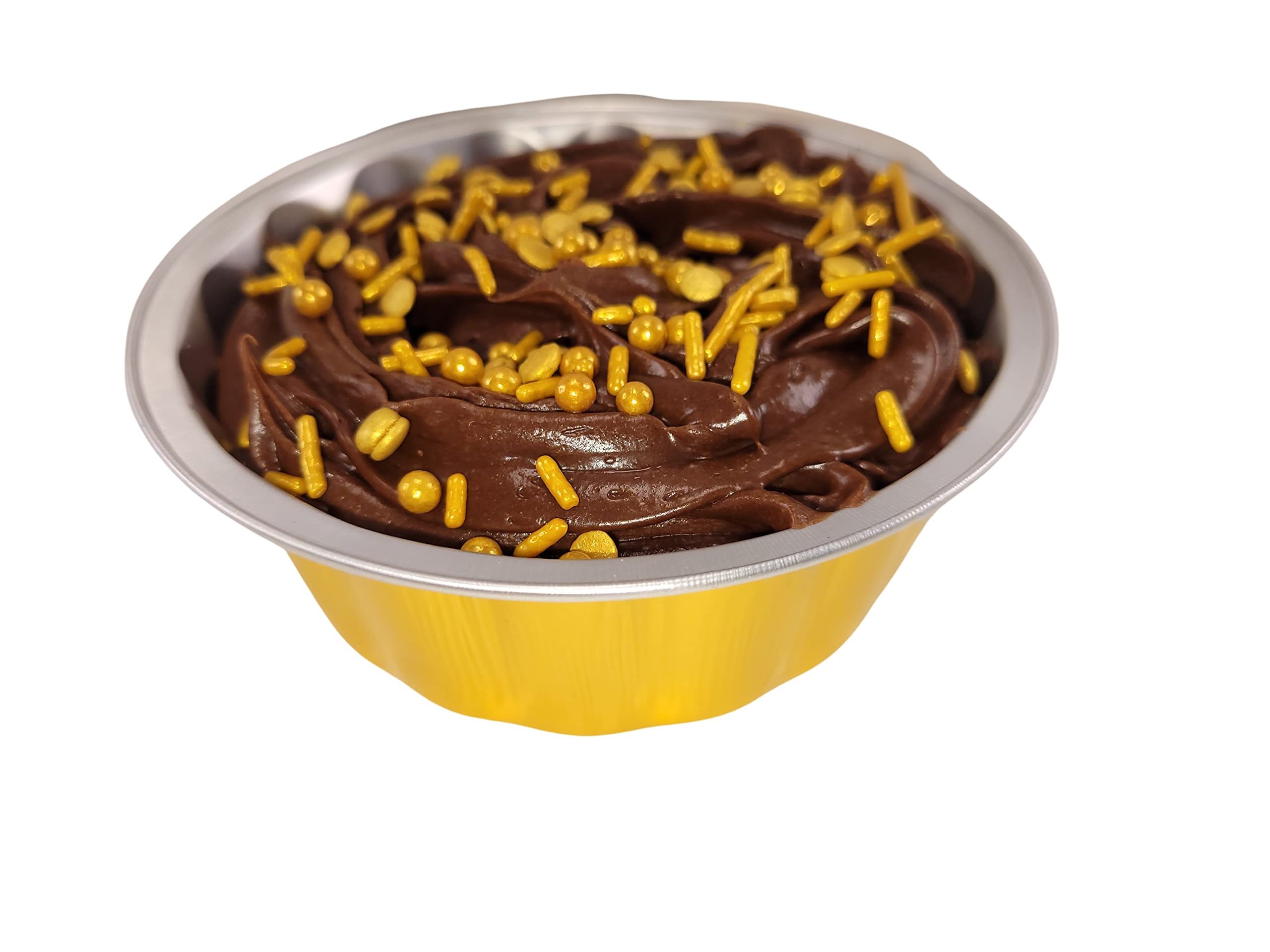 KitchenDance 8oz Disposable Gold Aluminum Foil Baking Cups with Lids - Round Tart Pans for Desserts, Cakes & Food Storage - Perfect for Home Baking, Party Serving & Meal Prep (500-Pack, Gold)