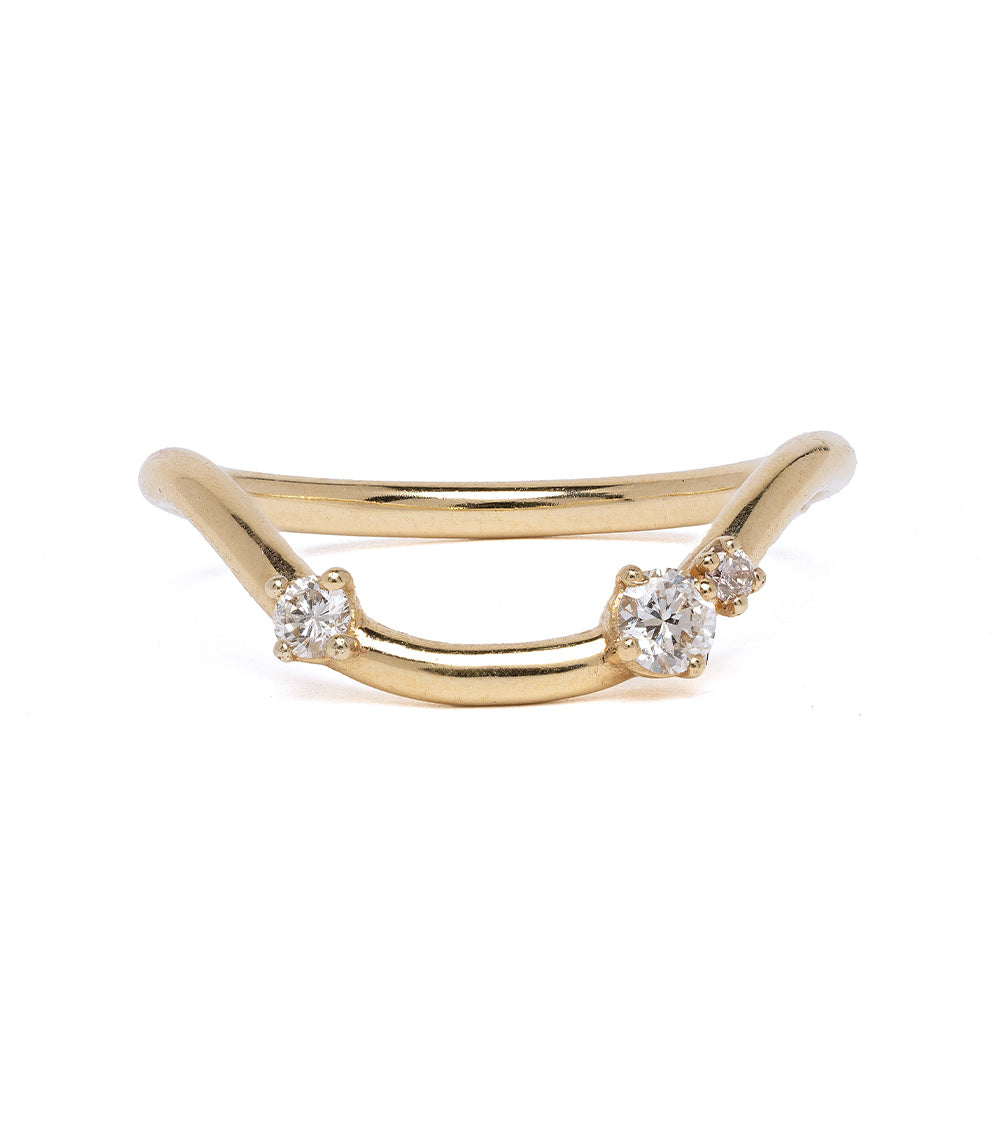 Beau Band with Scattered Diamonds - Elegant Diamond Accent Ring for Women | Perfect for Weddings, Anniversaries & Special Occasions