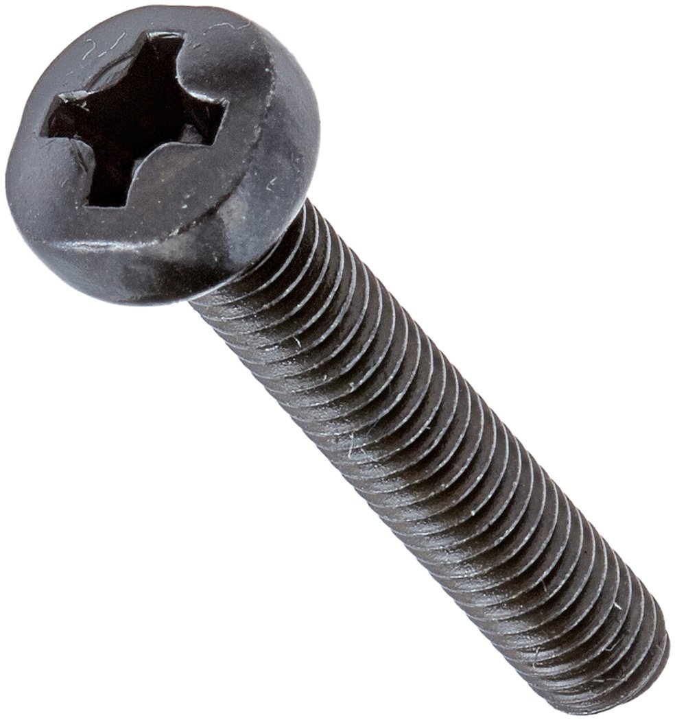 Black Oxide Steel Pan Head Machine Screw M3.5-0.6x20mm - DIN 7985 - for Electronics & DIY Projects