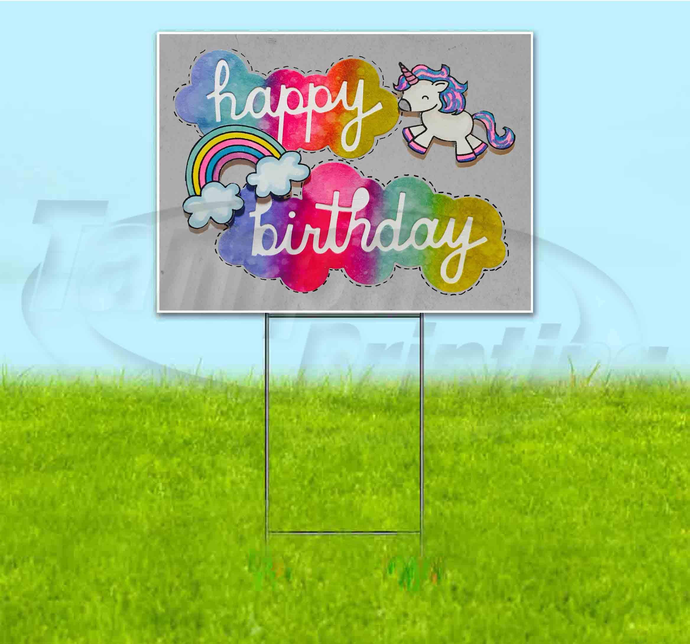 Happy Birthday Yard Sign (18