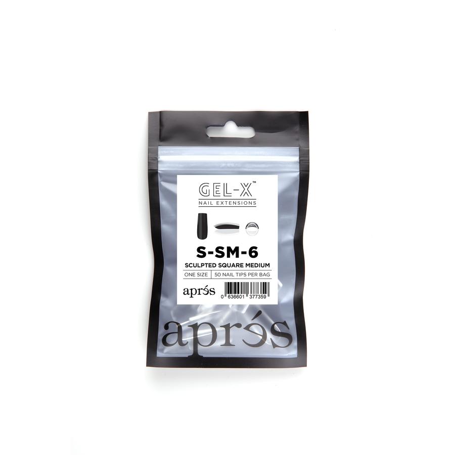 Apres Gel X Sculpted Square Medium Refill Tips - #000 & #9 - Perfect for Nail Extensions & Salon Quality Manicures at Home