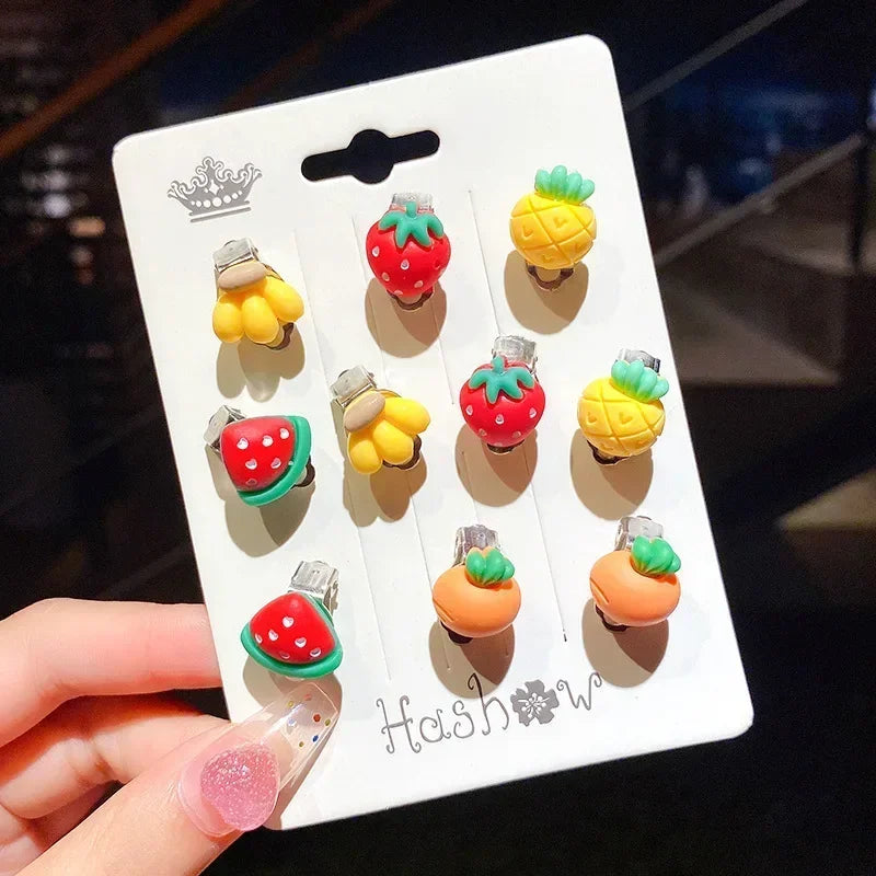 10pcs Cute Girls Earrings Set - Dainty Stud & Hoop Earrings for Teens & Women - Perfect for School, Party & Everyday Wear