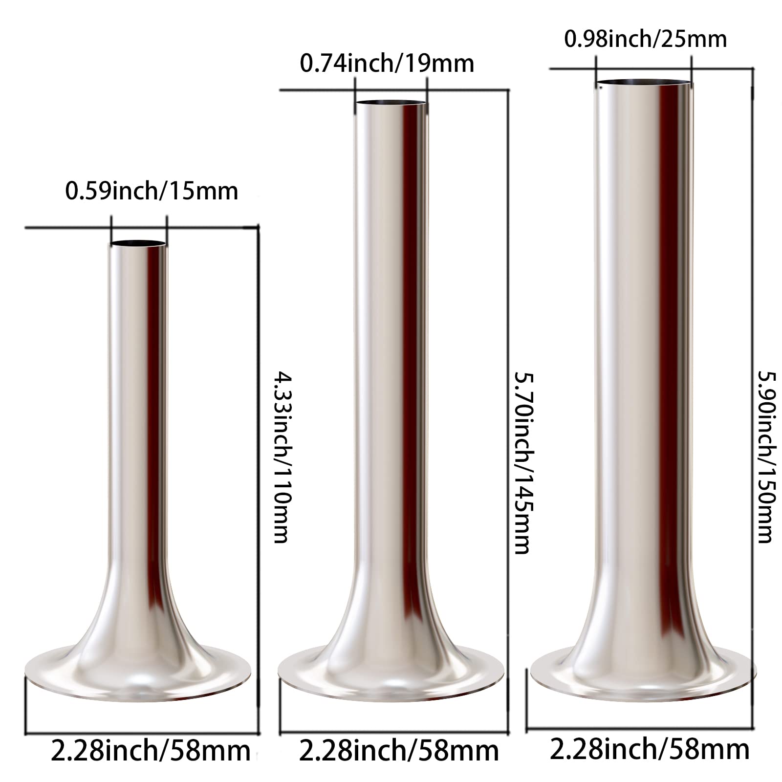InnoMoon Sausage Stuffer Kit for Kitchenaid Stand Mixer - 3 Stainless Steel Stuffing Tubes & Retainer Ring - Compatible with KitchenAid Food Grinder Attachment - Perfect for Homemade Sausages, Ground Meat & Food Processing