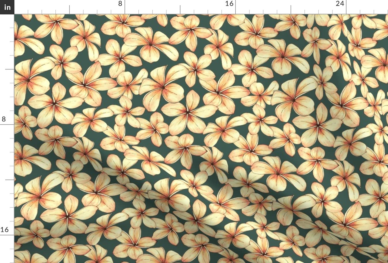 Green Vintage Floral Nature Garden Beach Printed Minky Fabric Fat Quarter | Soft Plush Fabric for Sewing Baby Blankets, Quilt Backing & DIY Plush Toys | Perfect for Nursery Decor, Beach Themed Crafts & Cozy Home Projects