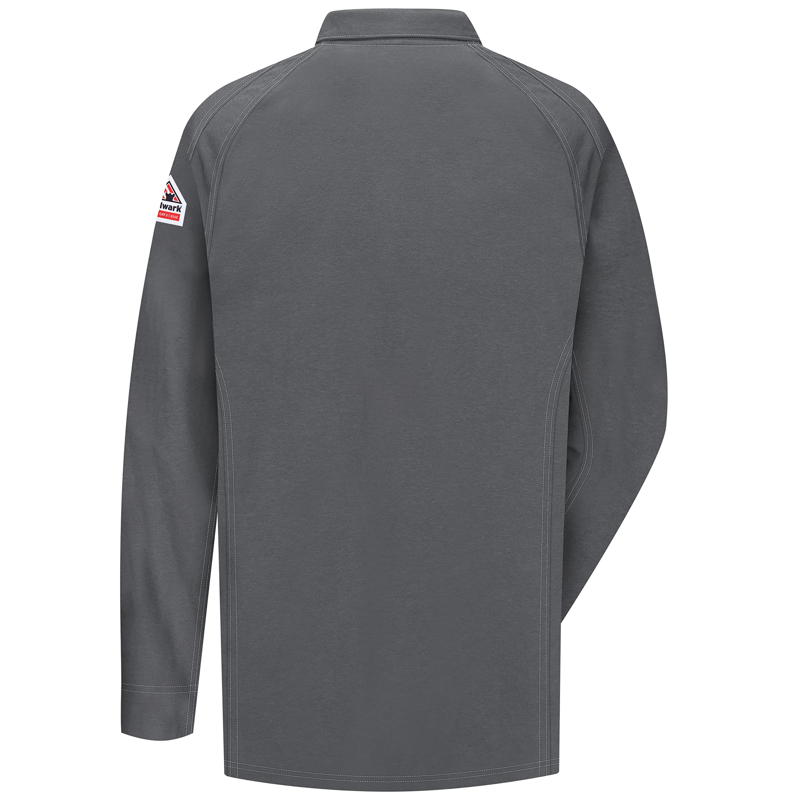 FR Men's IQ Series Long Sleeve Comfort Knit Polo Shirt - Breathable Moisture-Wicking Performance Fabric, Charcoal, X-Large - Perfect for Golf, Business Casual & Outdoor Activities