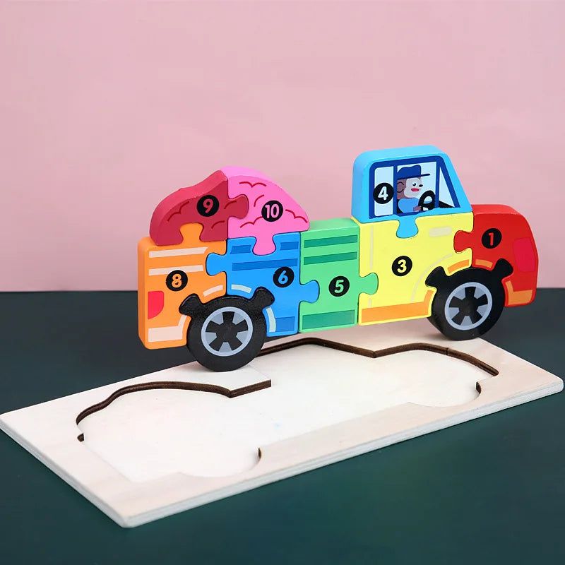 Montessori Wooden Toddler Puzzles for Kids Ages 1-3 | Educational Learning Toys for Early Childhood Development | Perfect for Home, Classroom & Daycare Activities