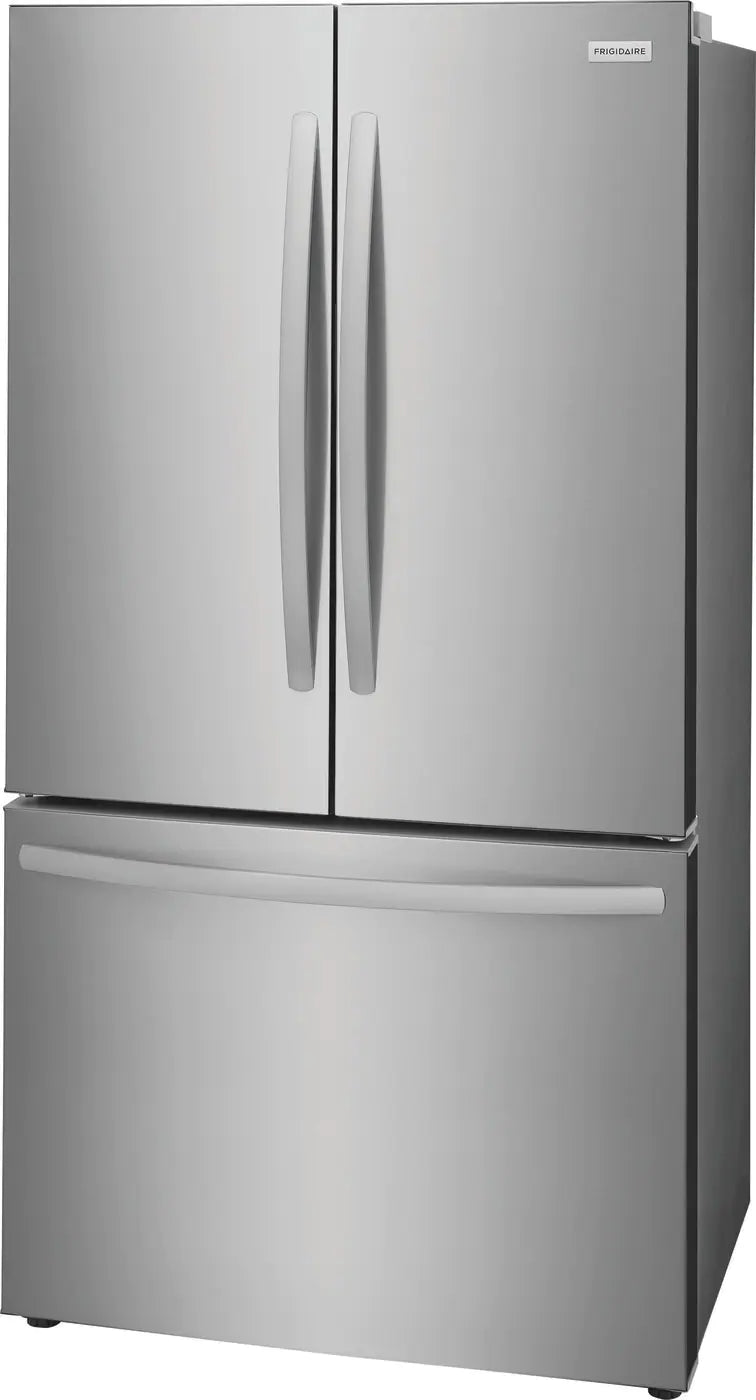 Frigidaire 23.3 Cu. Ft. Counter Depth French Door Refrigerator with LED Lighting - Stainless Steel FRFG232LAF - Perfect for Modern Kitchens & Open Floor Plans