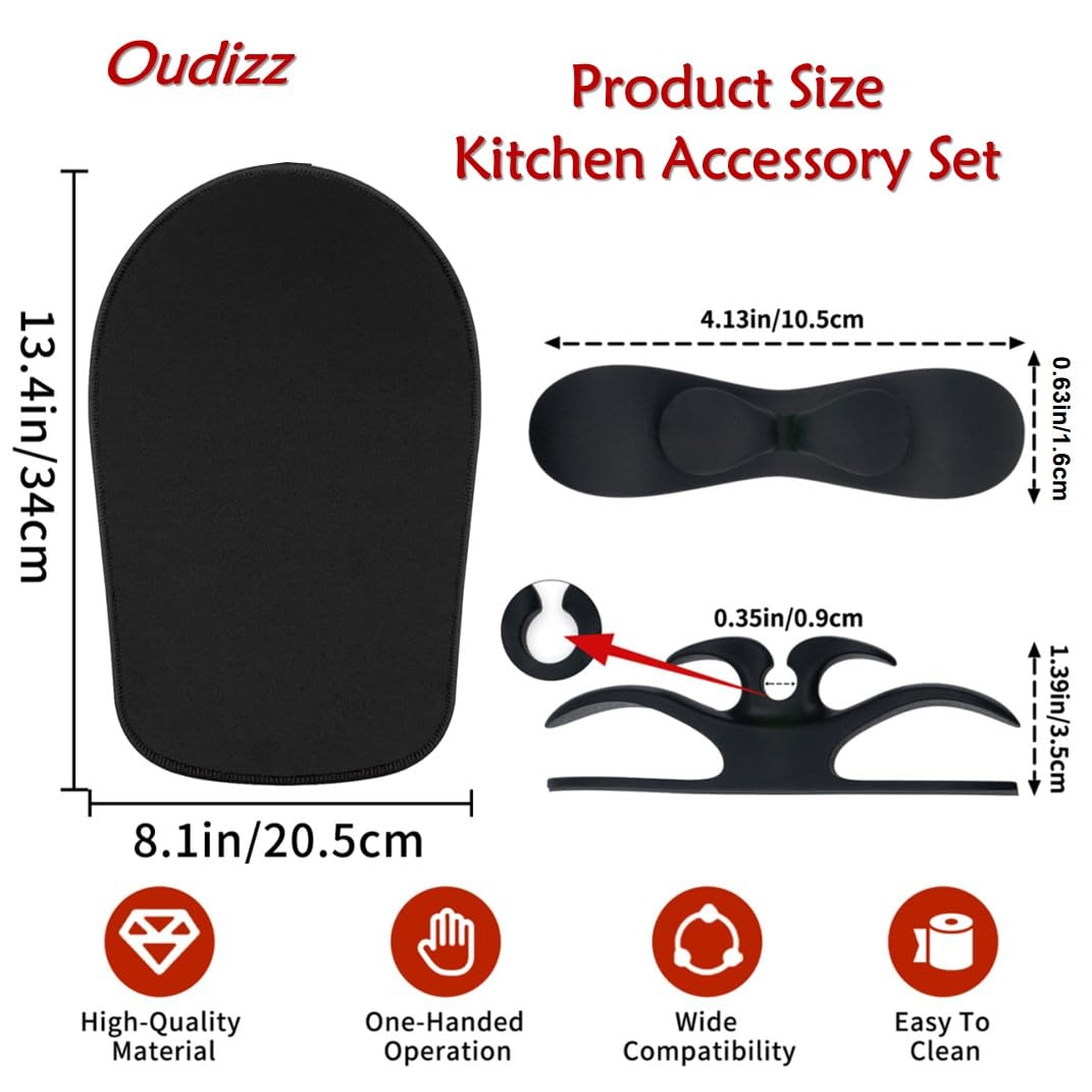 KitchenAid Mixer Slider Mat with 2 Black Accessories for 4.5-5 Qt Tilt-Head Stand Mixer - Perfect for Baking & Cooking