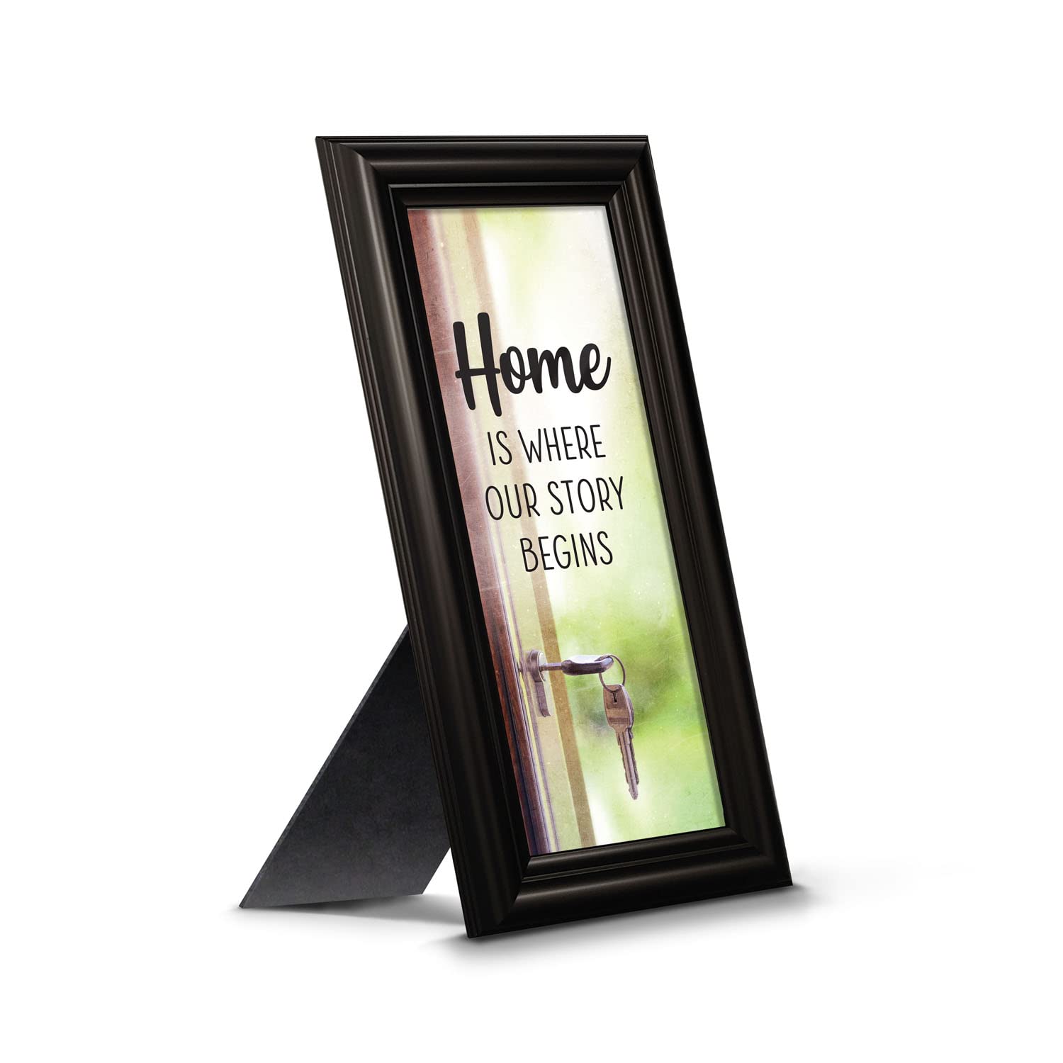 Family Wall Decor Signs 10x10 - Home Story Begins - Living Room Decor
