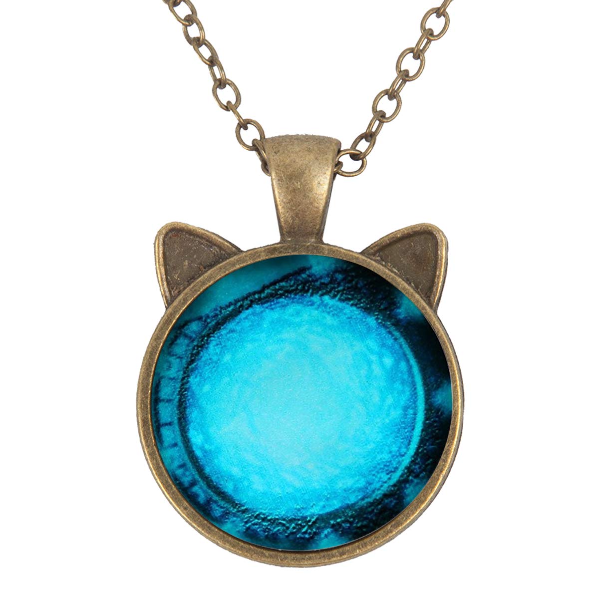 Glow in the Dark Cat Pendant Necklace for Women & Girls - Luminous Time Capsule Charm with Free Chain - Perfect Birthday Gift & Everyday Jewelry for Cat Lovers