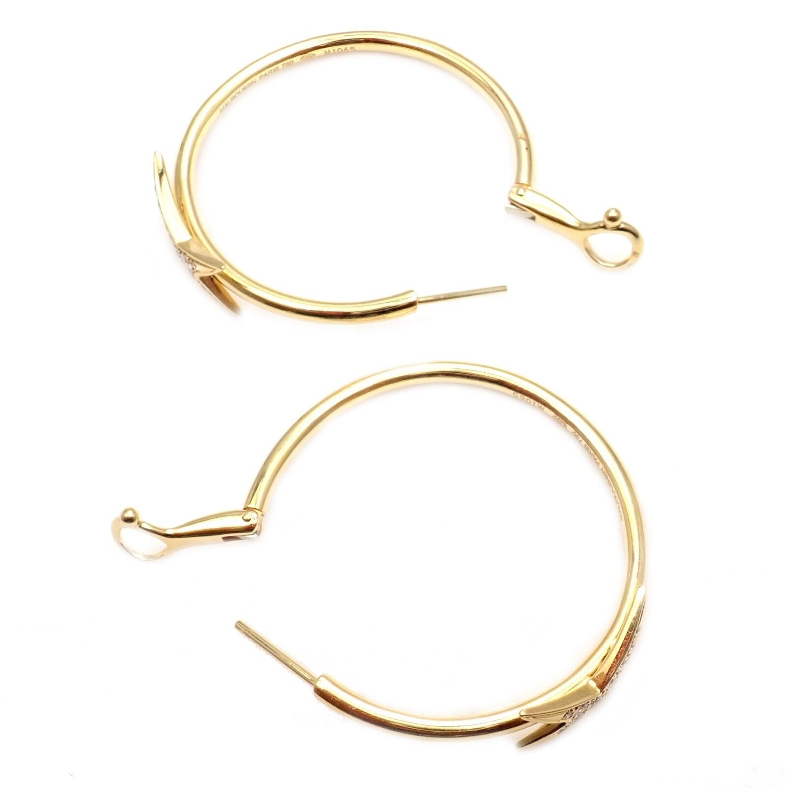 Luxury Mauboussin 18k Yellow Gold Diamond Celestial Star Hoop Earrings for Women - Elegant Gift for Anniversary, Birthday & Special Occasions