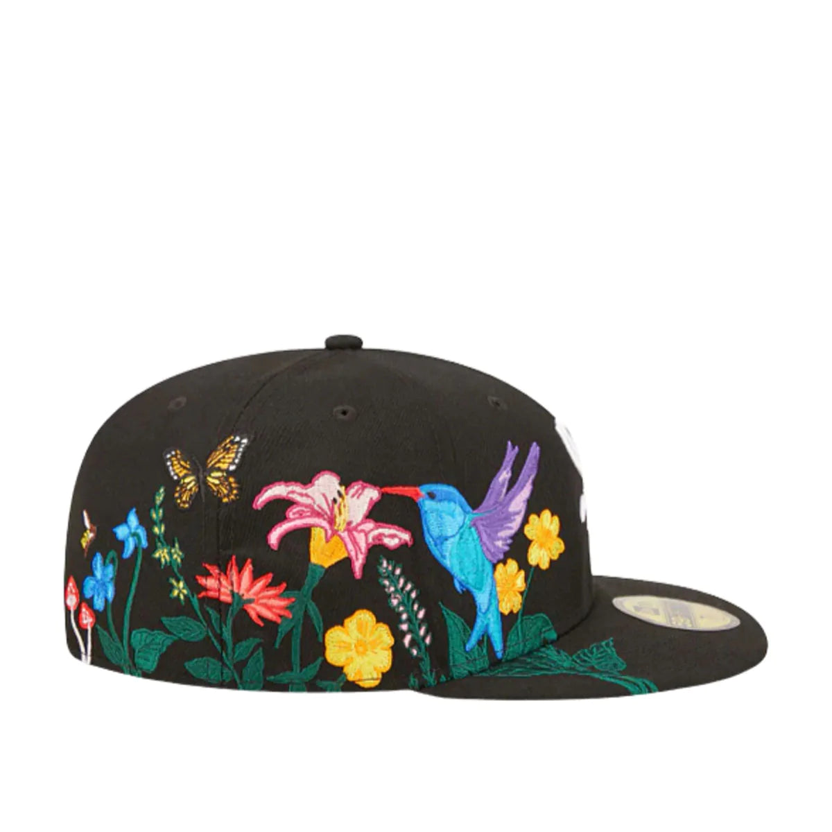 Chicago White Sox Blooming Black 59FIFTY Fitted Hat for Men - Official MLB Baseball Cap for Sports Fans & Streetwear Fashion