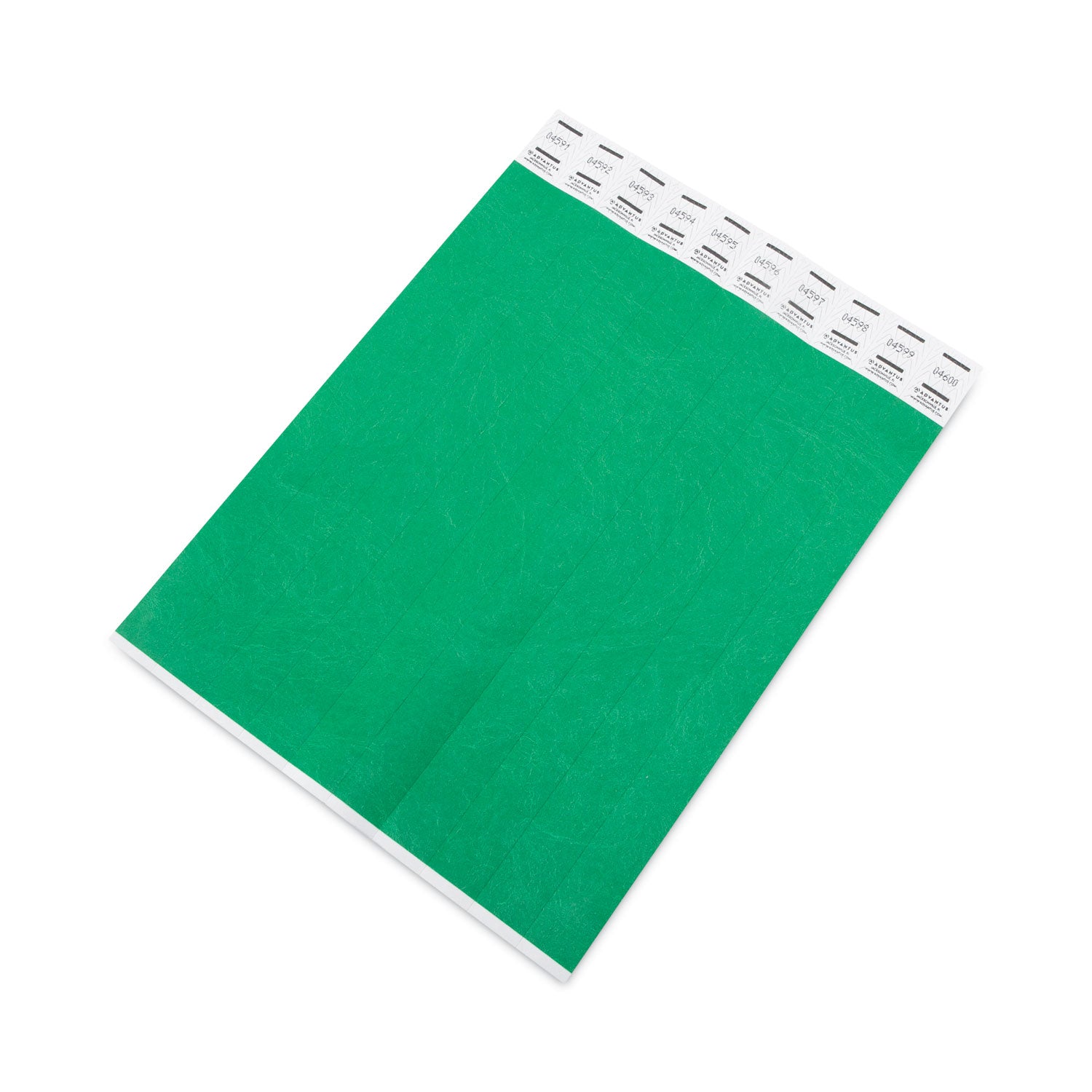Advantus Numbered Crowd Control Wristbands - 500 Pack, Green (9.75