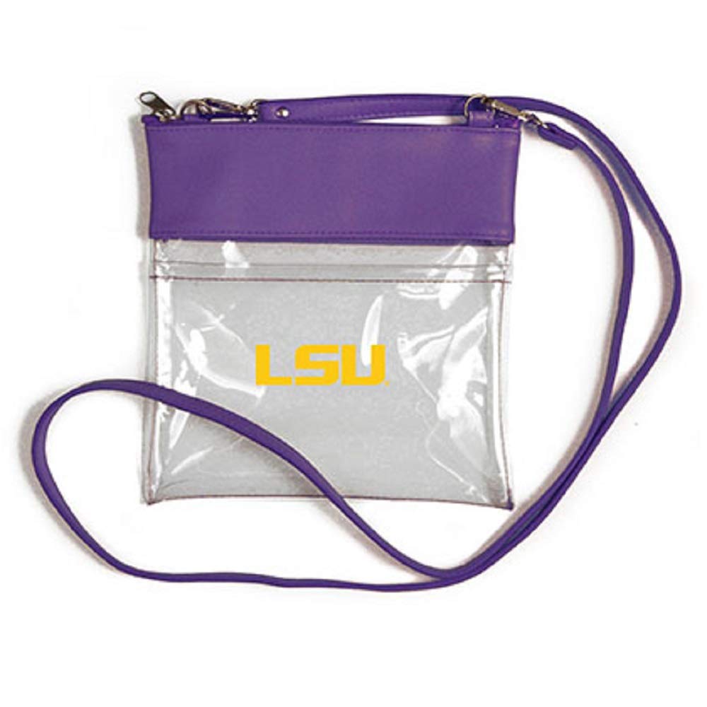LSU Tigers Clear Gameday Crossbody Bag for Women - NCAA Football Game Day Essentials, Stadium Approved Purse for Concerts & Sporting Events