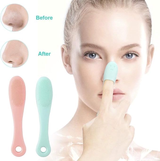 Episkey 2 Pack Silicone Face Cleansing Brush - Blackhead & Pore Remover Tool for Nose, Facial Skin Massage & Exfoliation - Perfect for Daily Skincare Routine & Spa Treatments