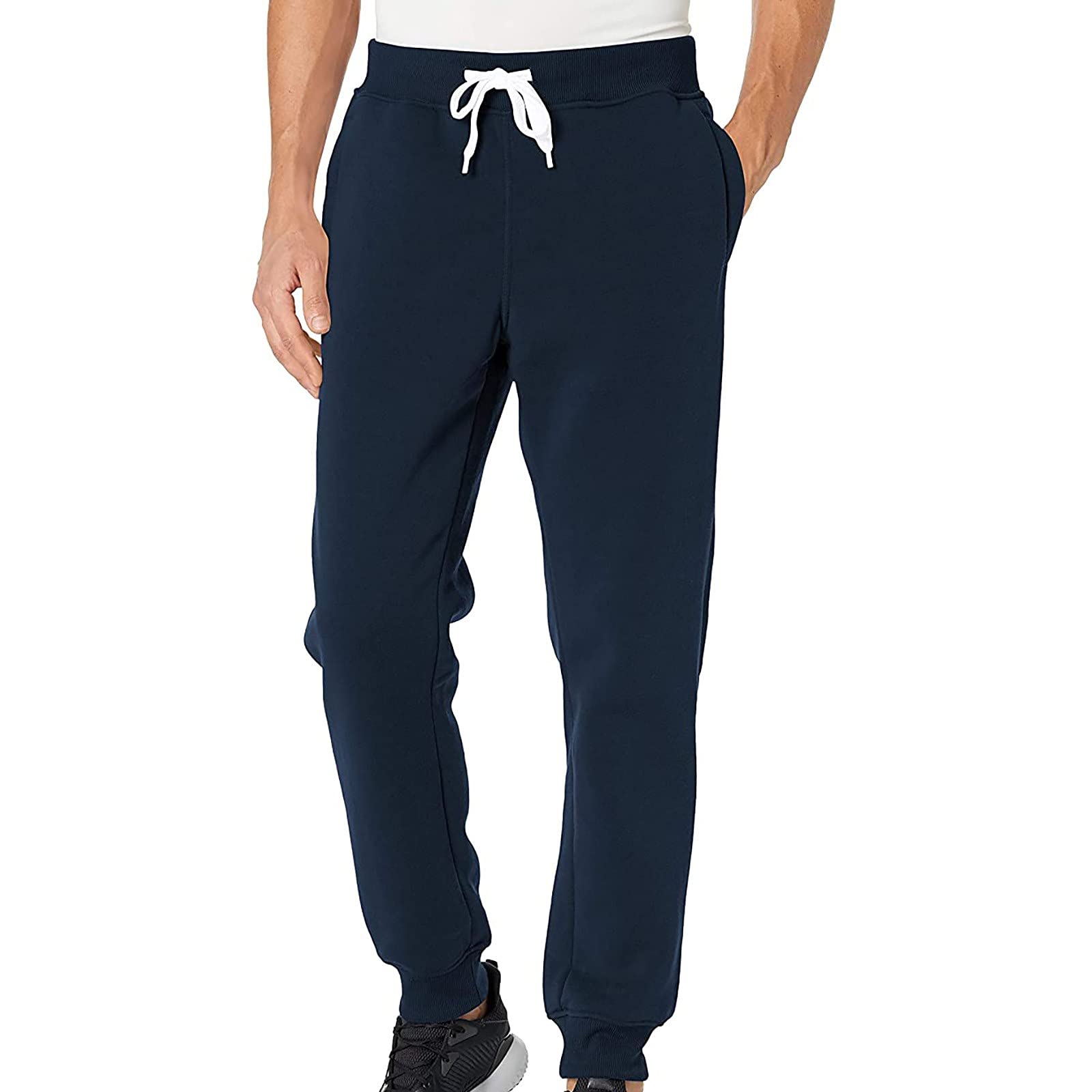 Tobchonp Men's Elastic Waist Cargo Pants - Comfortable Work Pants for Seniors & Elderly Men | Stretchable Waistband, Multiple Pockets | Ideal for Gardening, Hiking & Casual Wear