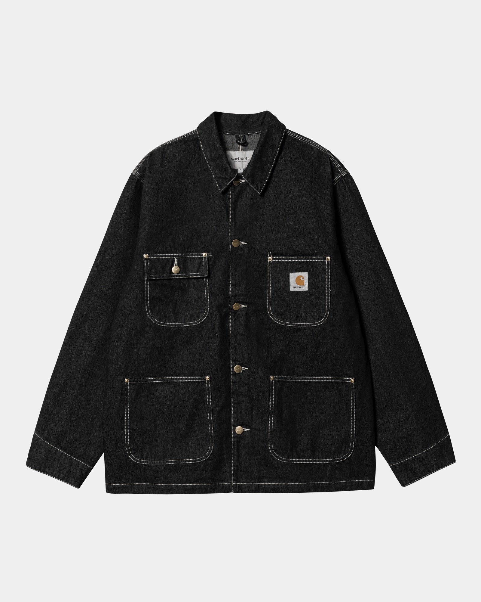 OG Chore Coat Spring Denim Jacket - Black One Wash | Vintage Workwear Style for Men | Perfect for Casual Outings & Outdoor Activities