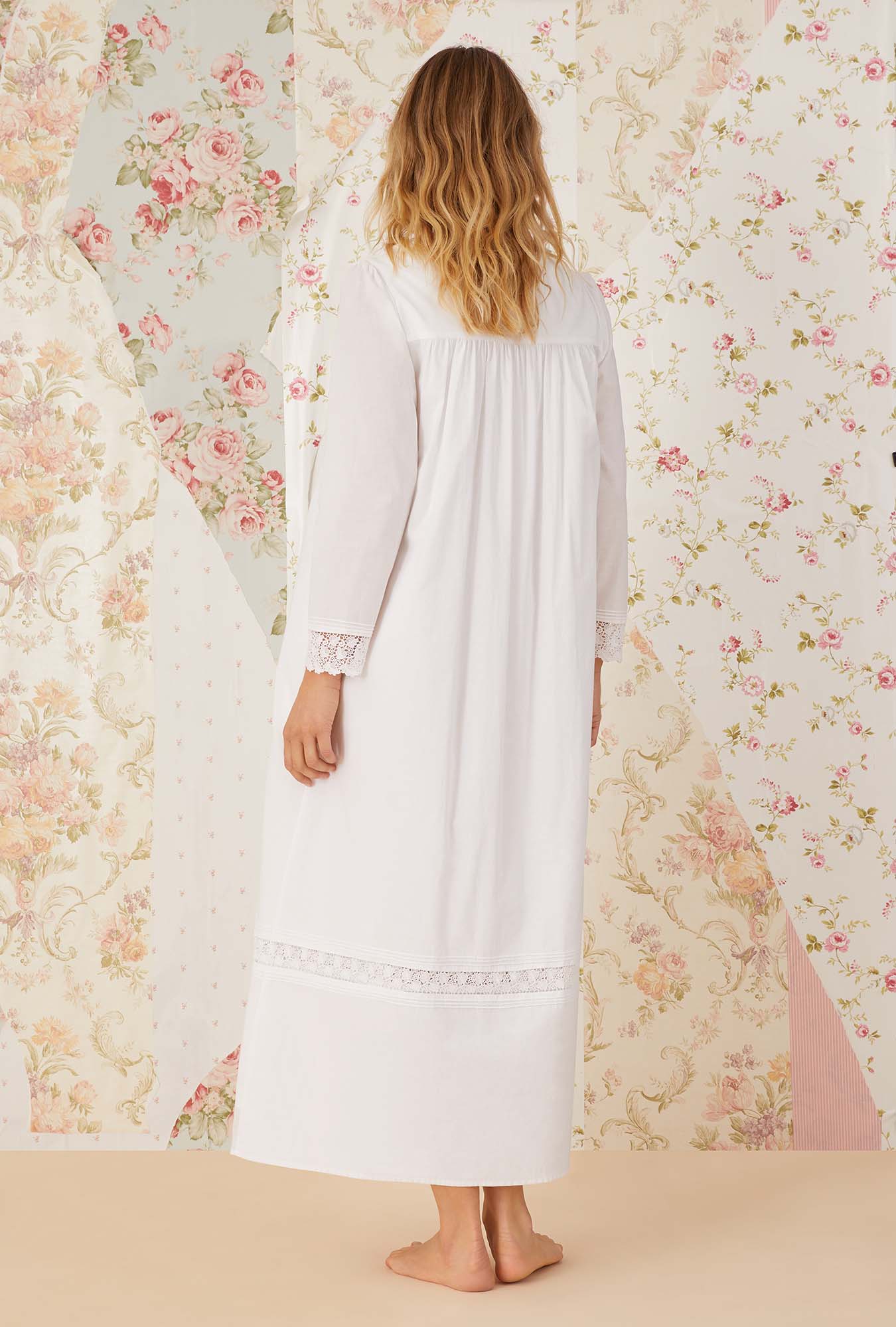 Portofino Women's Elegant Ballet Button Front Robe - Soft Long Sleeve Loungewear for Home, Spa & Bridal Dressing