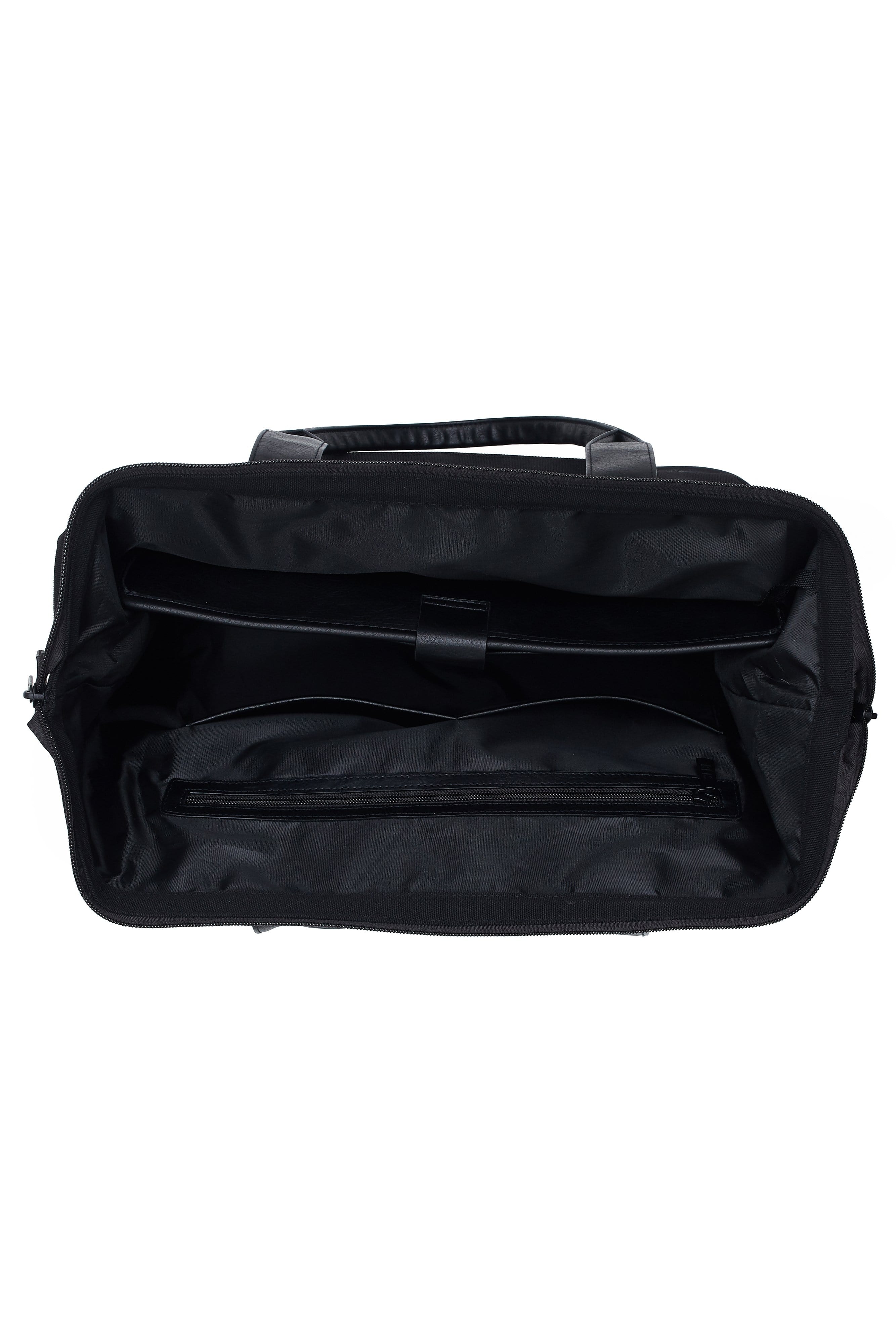 Black Convertible Weekender Bag - Stylish & Spacious Travel Duffel for Weekend Getaways, Gym, Work & Overnight Trips