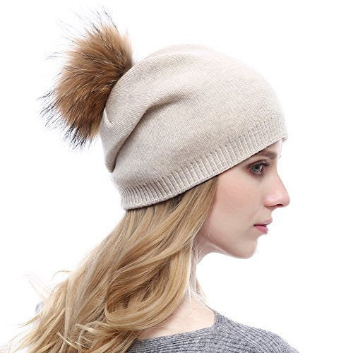 Luxury Cashmere Knit Wool Beanie for Men & Women - Soft Winter Warm Hat for Cold Weather - Perfect for Skiing, Hiking, and Outdoor Activities
