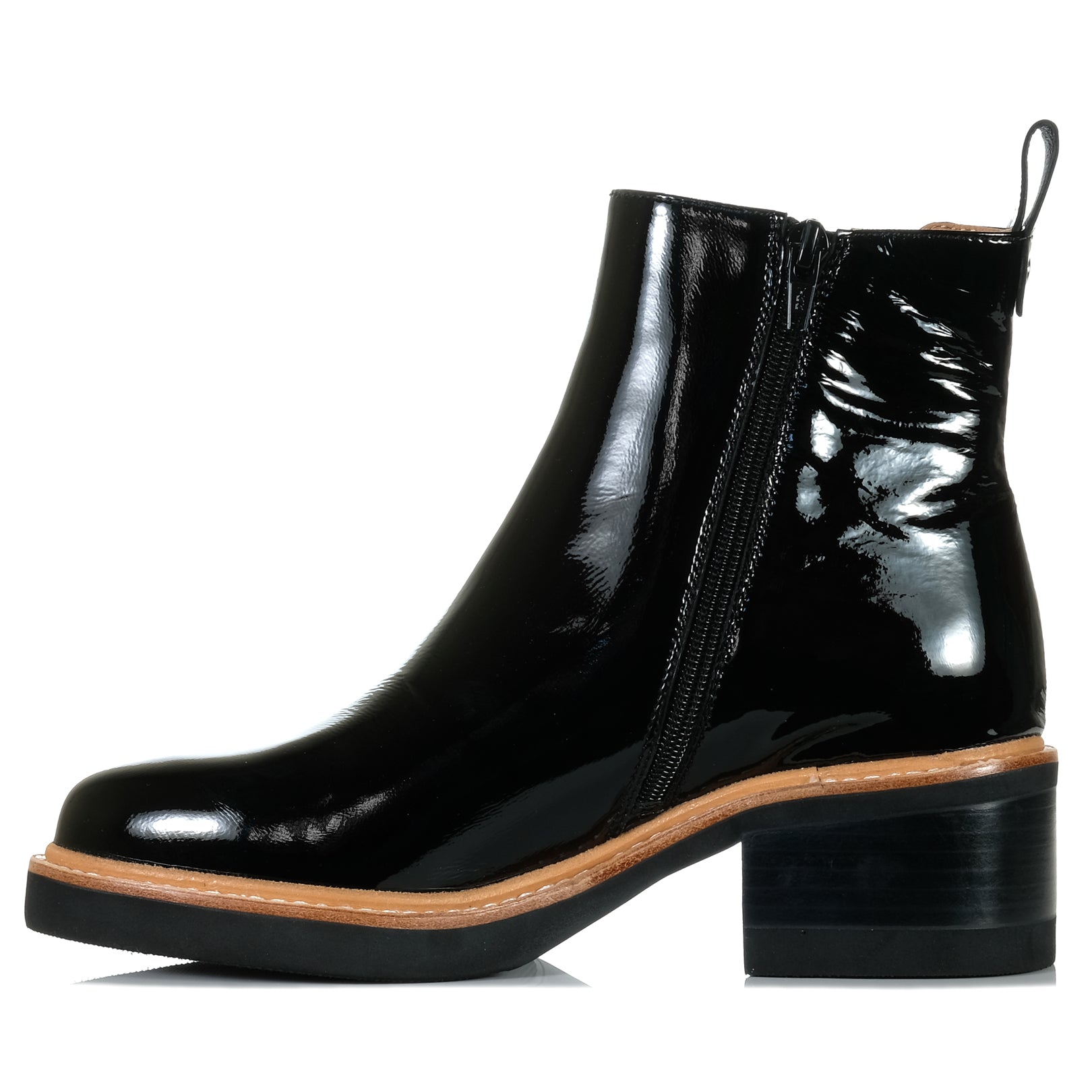 Bresley Patrol Black Patent Leather Shoes for Men - Stylish & Comfortable Dress Shoes for Business, Office & Formal Occasions