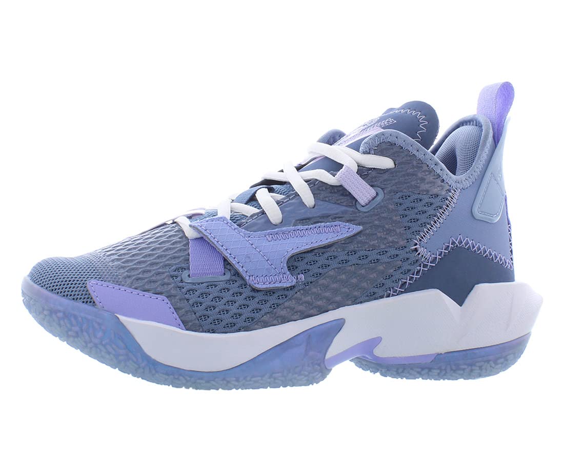Nike Boys' Grade School Jordan Why Not Zer0.4 Basketball Shoes - Indigo Fog/Purple Pulse - Lightweight & Durable for Court Play & Casual Wear