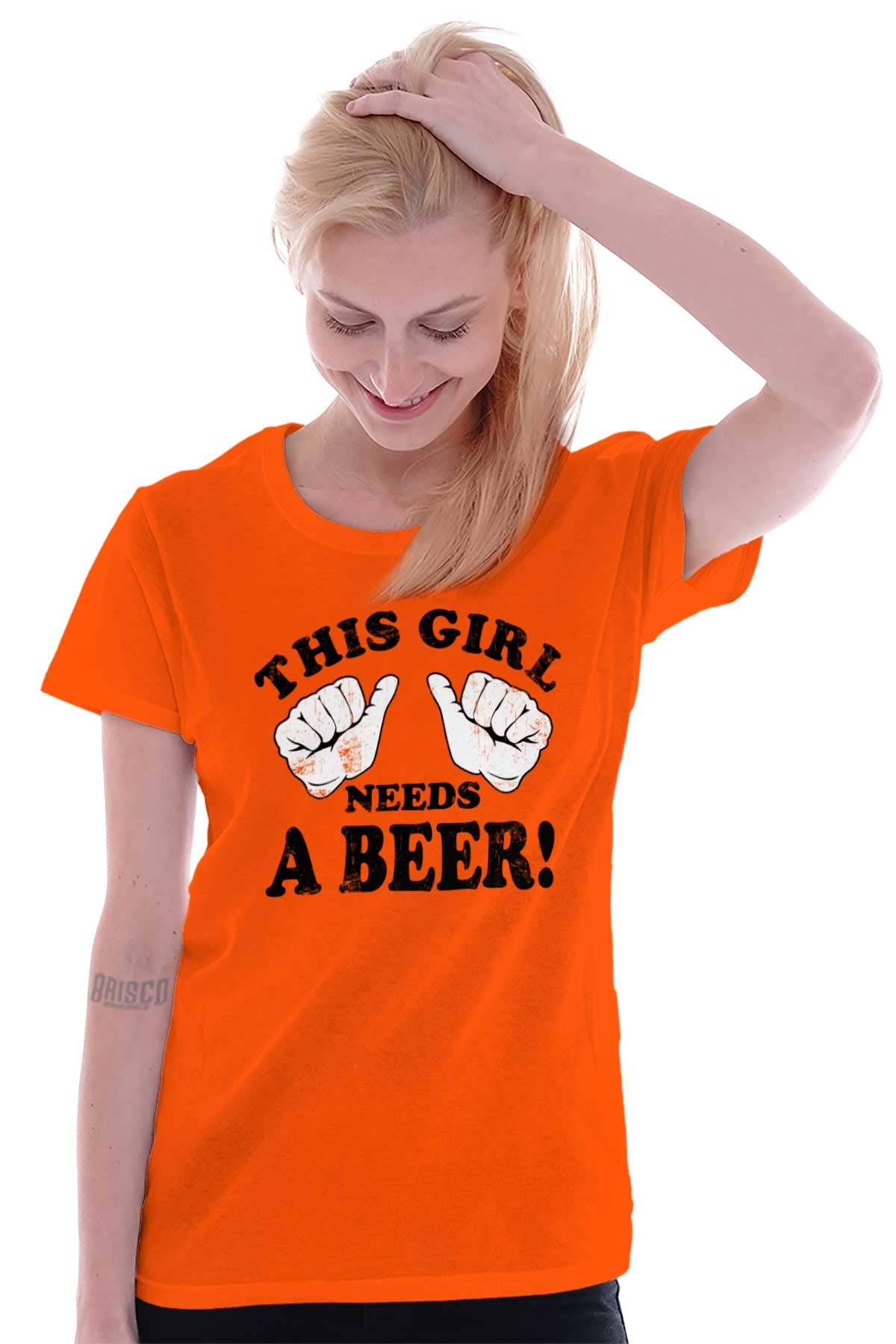 Funny 'This Girl Needs a Beer' Graphic Tee for Women - Cute Drinking T-Shirt for Ladies - Perfect for Girls Night Out, Bar Hopping & Casual Wear