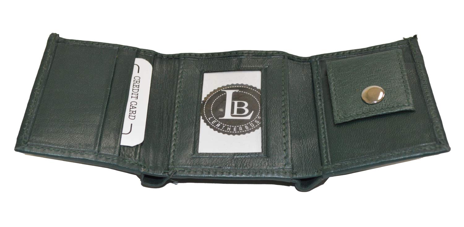 LB LEATHERBOSS Compact Kids Baby Trifold Wallet - Perfect for Boys & Girls, School, Travel & Everyday Use