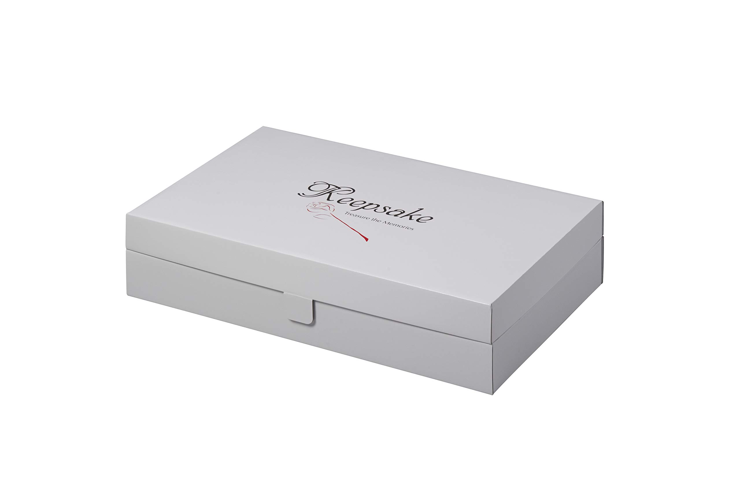 Foster-Stephens Elegant Wedding Dress Storage Box - Large White Garment Organizer for Gowns, Dresses, Quilts & Heirlooms with Lavender Sachet | Perfect for Bridal Gown Preservation, Closet Organization & Family Keepsake Protection