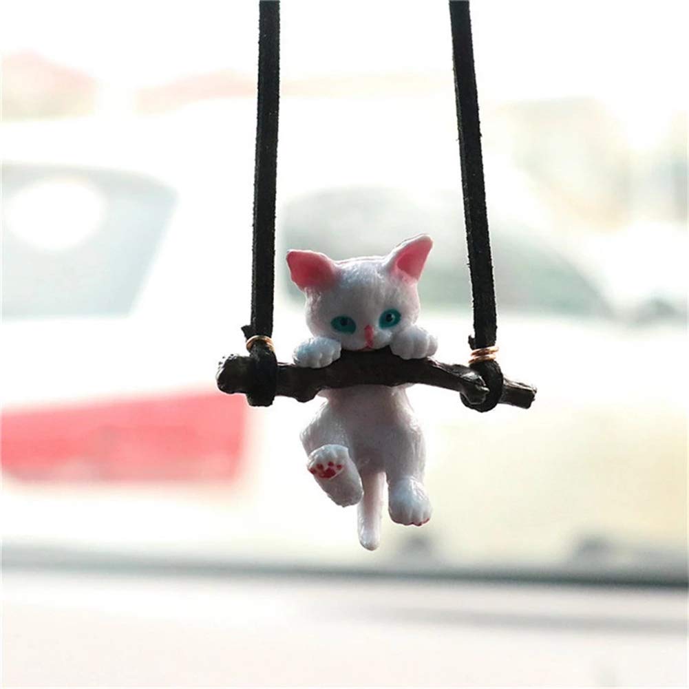 Creative Cute Cat Car Rearview Mirror Pendant - Hanging Ornament for SUV, Truck & Home Decor - Perfect for Gifts, Car Interior Decoration & Personalization