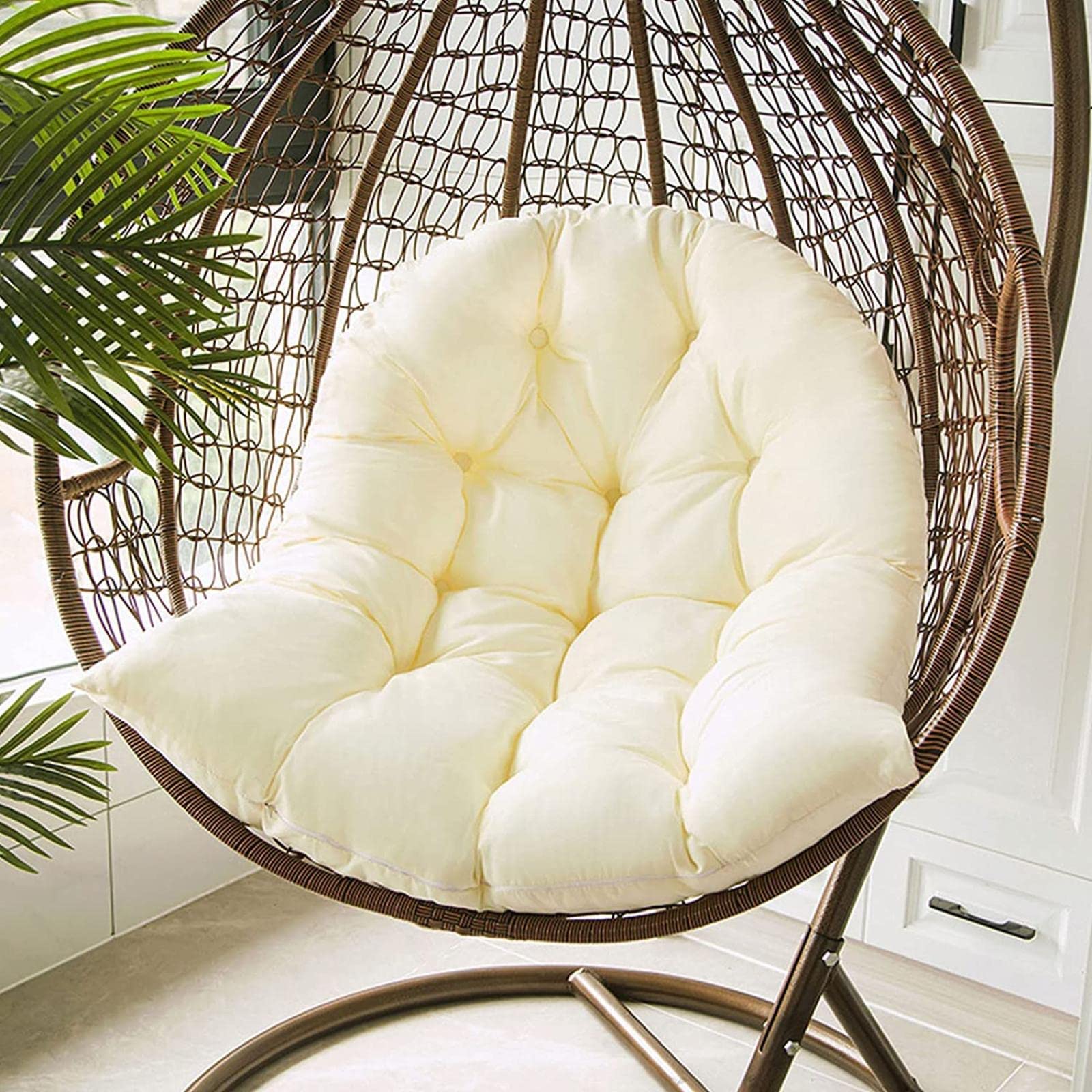 Comfy Hammock Swing Chair Cushion - Soft Hanging Basket Seat Pillow & Egg Chair Back Cushion Pad - Indoor/Outdoor Garden, Patio, Office Relaxation - Perfect for Reading Nooks, Porch Swings & Backyard Lounging