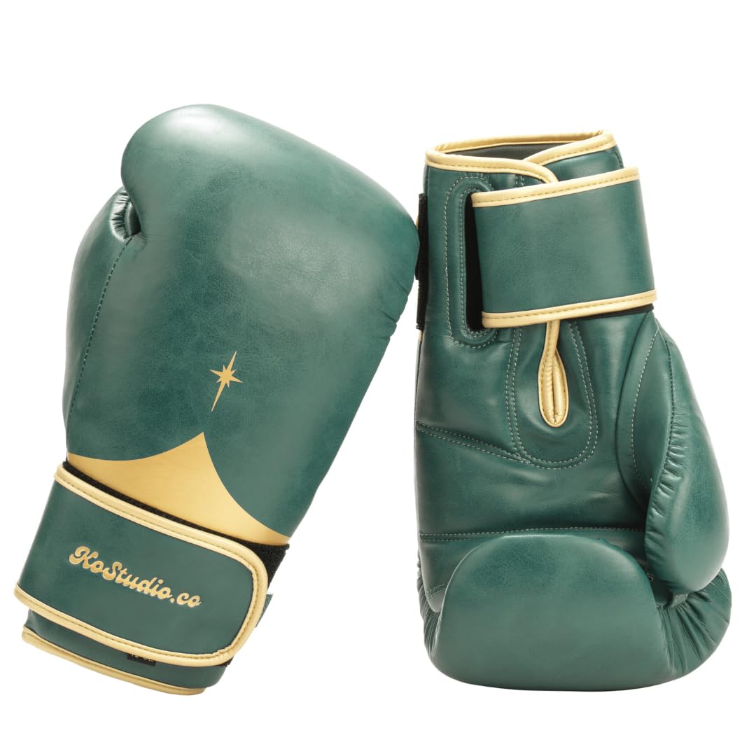 Premium Leather Boxing Gloves for Men & Women - 12oz, 14oz, 16oz Heavy Bag Training, Muay Thai, MMA, Kickboxing, Sparring & Gym Workouts - Ideal for Home Gym, Boxing Classes & Professional Fight Training
