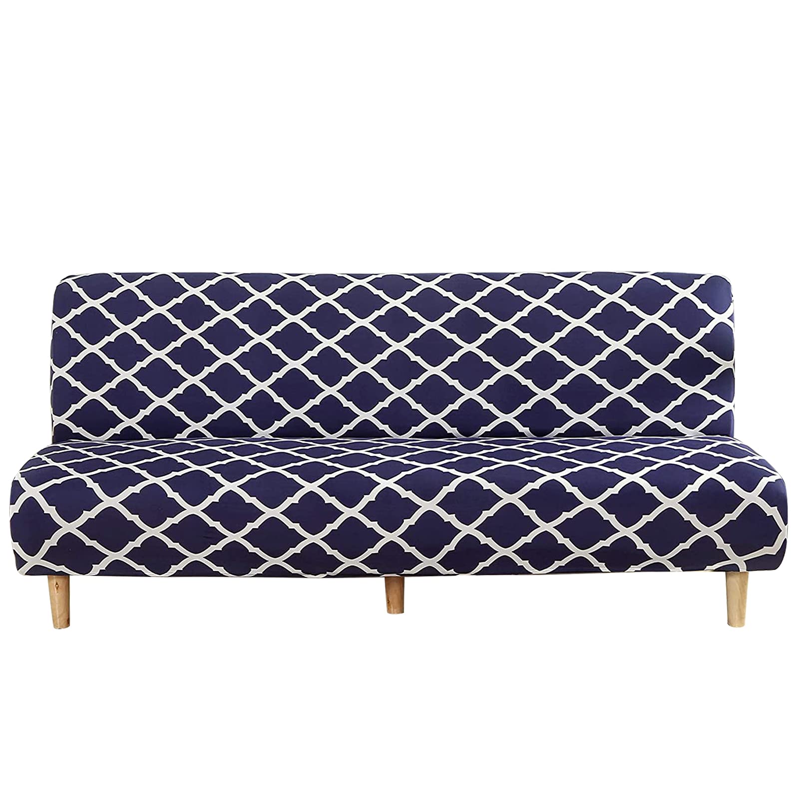Beacon Pet Stretch Sofa Slipcover - Armless Futon Cover, Printed Fitted Furniture Protector, Elastic Polyester Spandex Washable Couch Cover for Dogs & Cats - Perfect for Living Room, Bedroom, and Pet-Friendly Homes